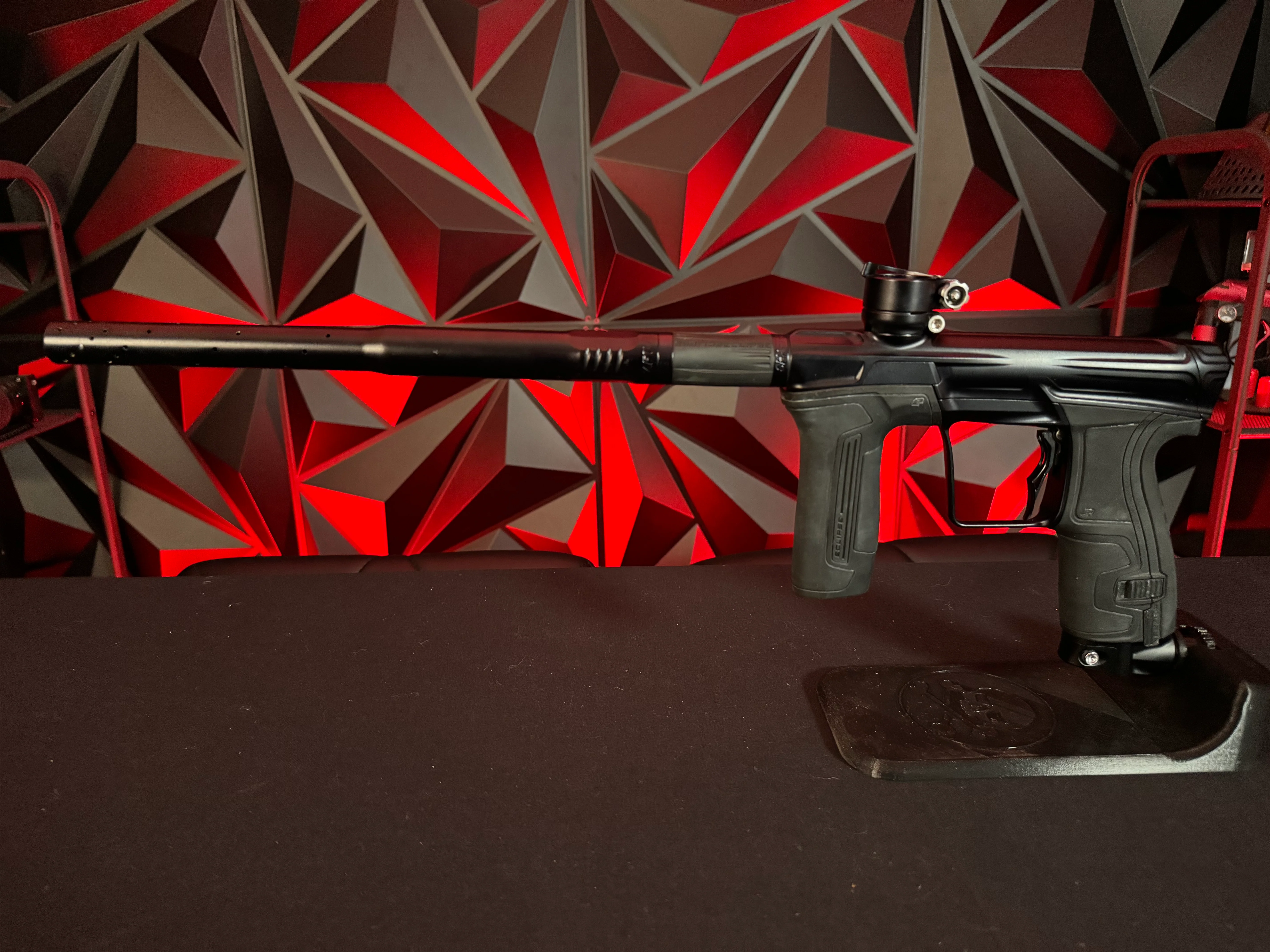 Used Planet Eclipse CS2 Paintball Gun - Midnight w/3 FL Inserts and Infamous Deuce Trigger - Image 3