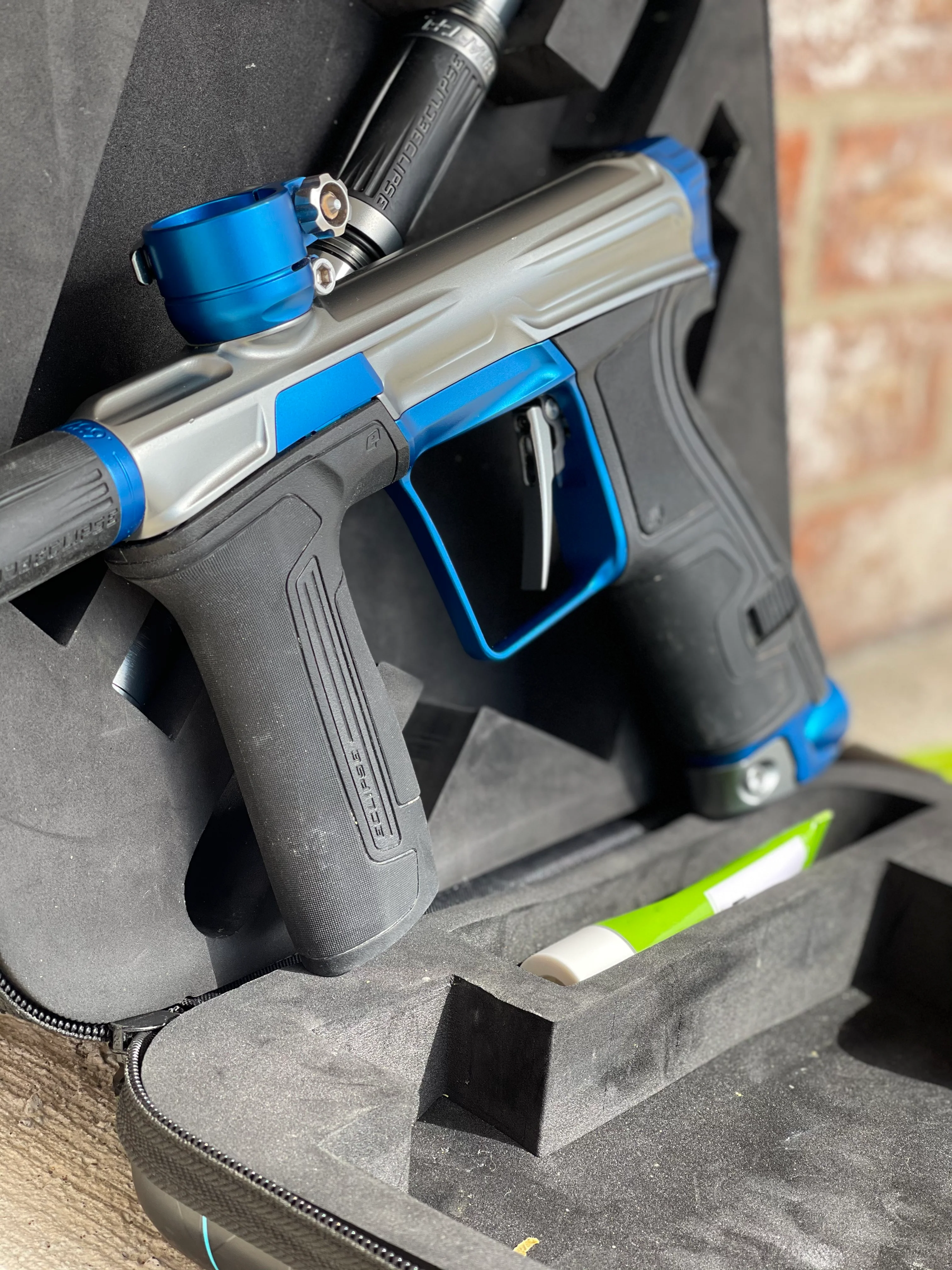 Used Planet Eclipse CS2 Paintball Marker- Grey / Blue - Image 4