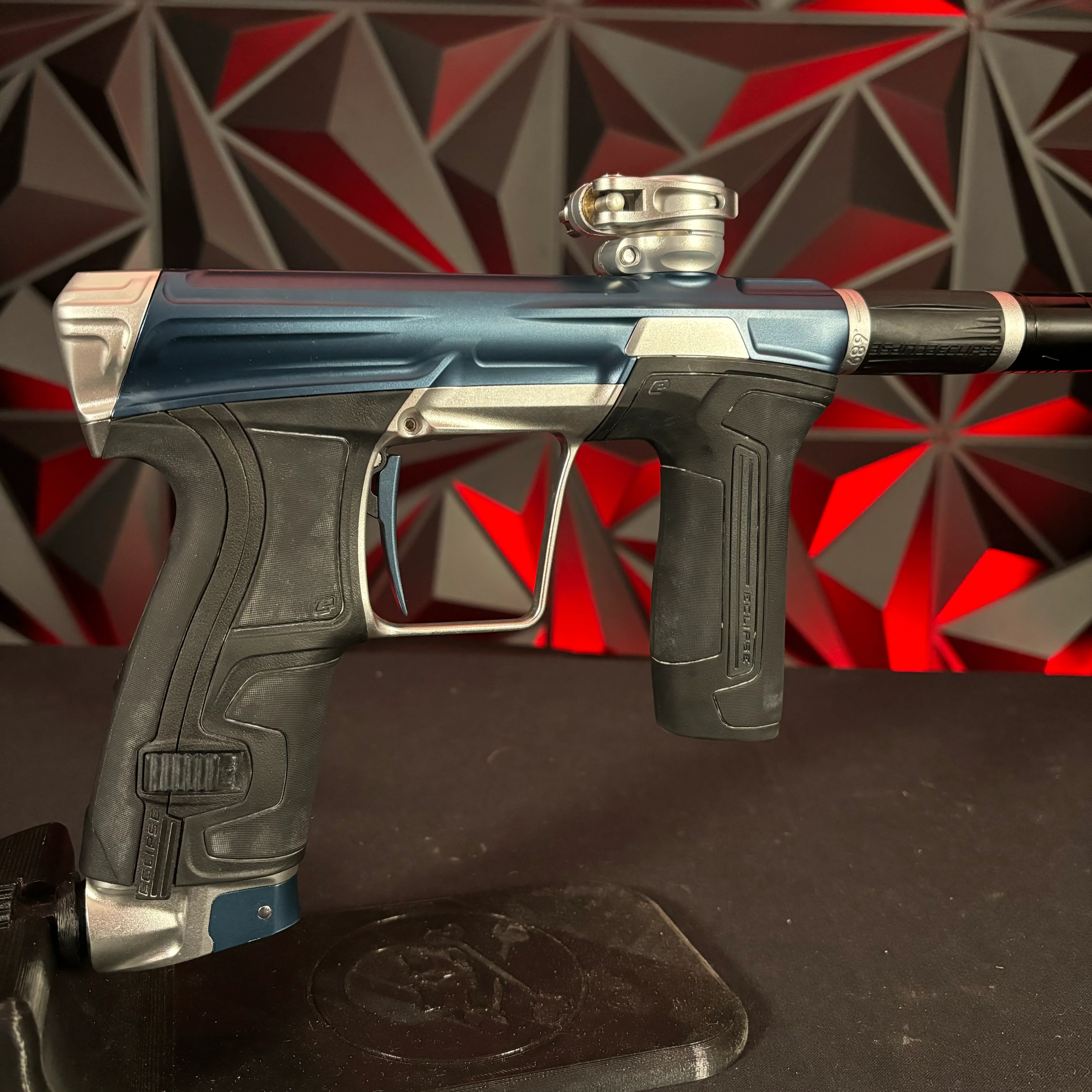 Used Planet Eclipse CS2 Paintball Gun - Blue Lightning w/ 3 FL Backs - Image 2