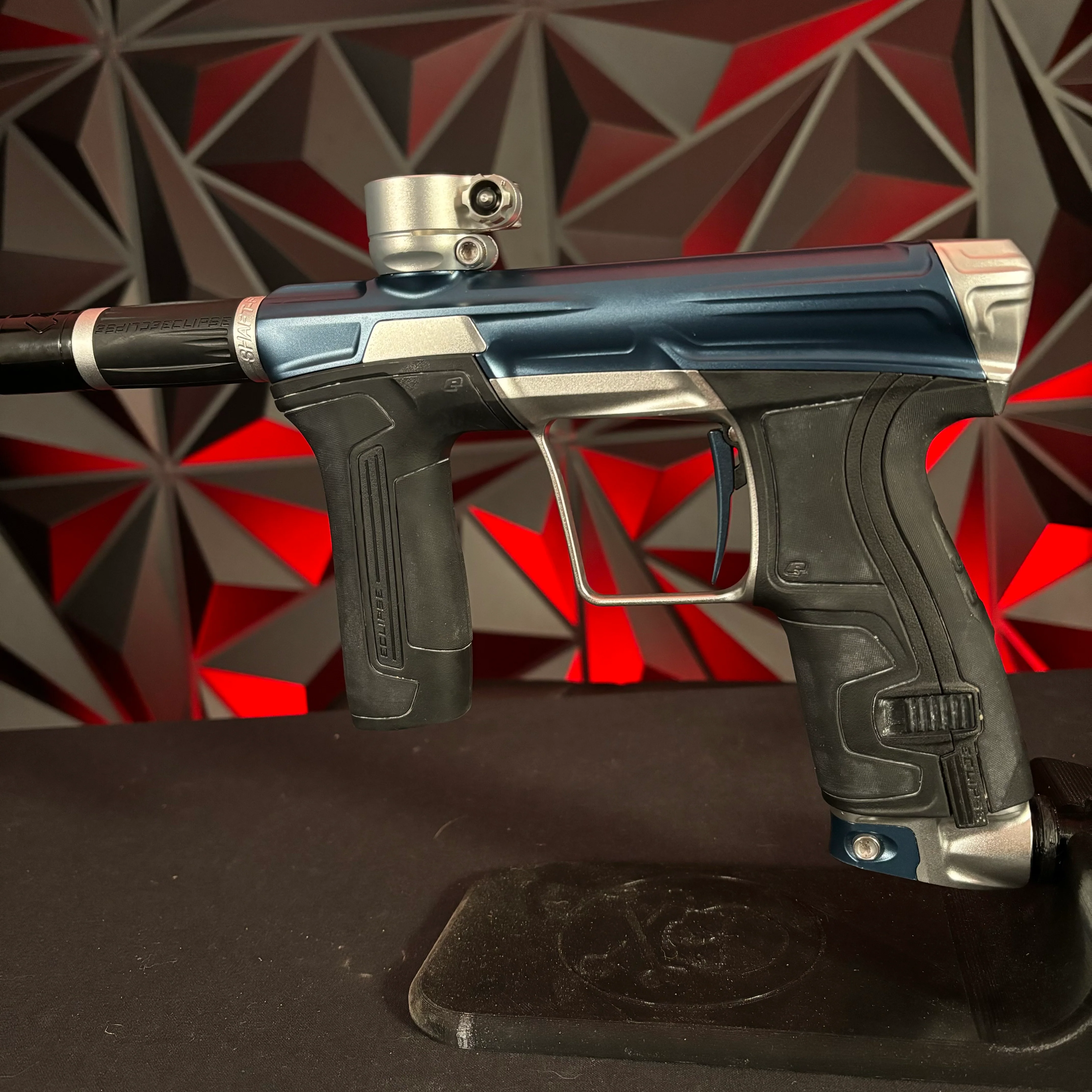 Used Planet Eclipse CS2 Paintball Gun - Blue Lightning w/ 3 FL Backs - Image 3