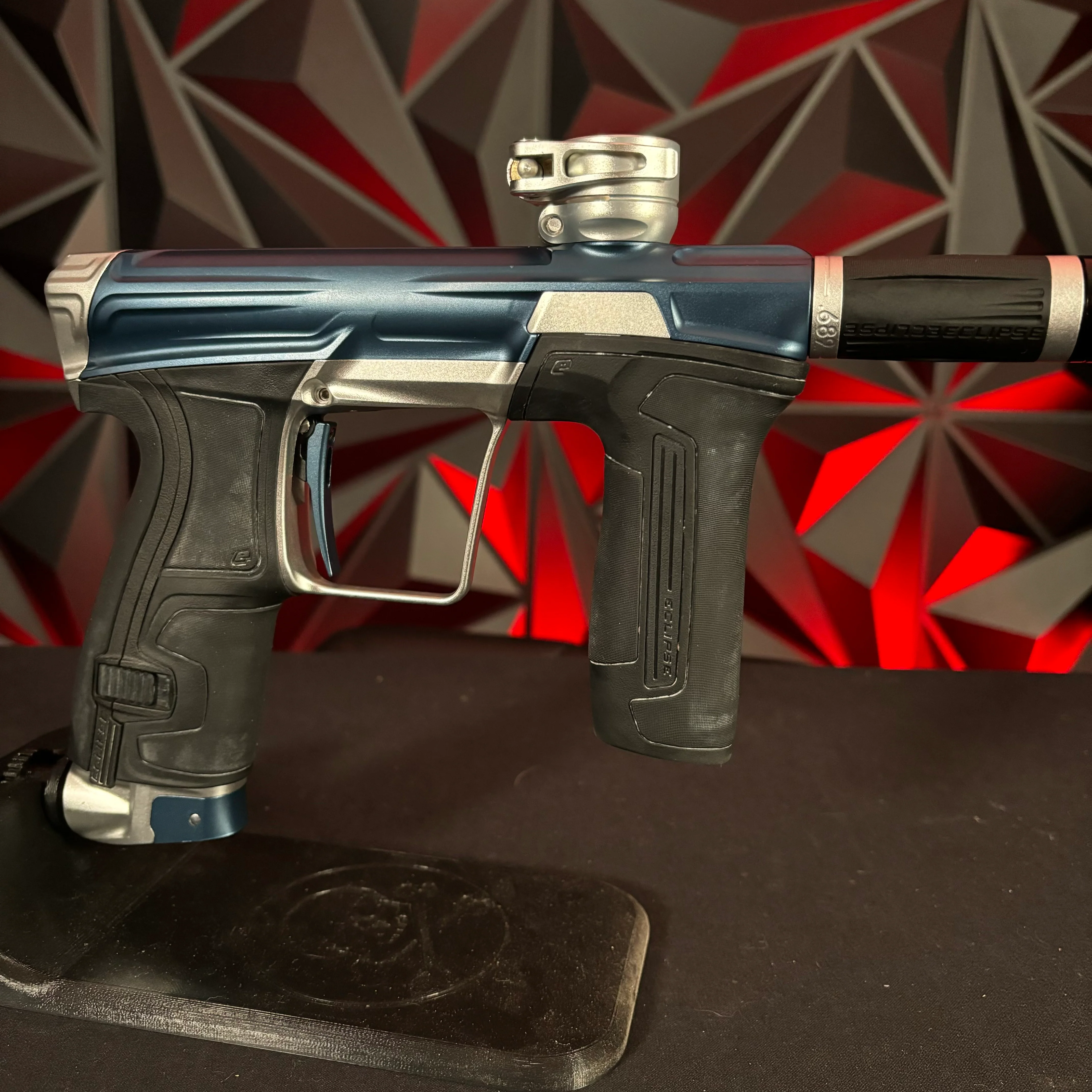 Used Planet Eclipse CS2 Paintball Gun - Blue Lightning w/ 3 FL Backs - Image 4