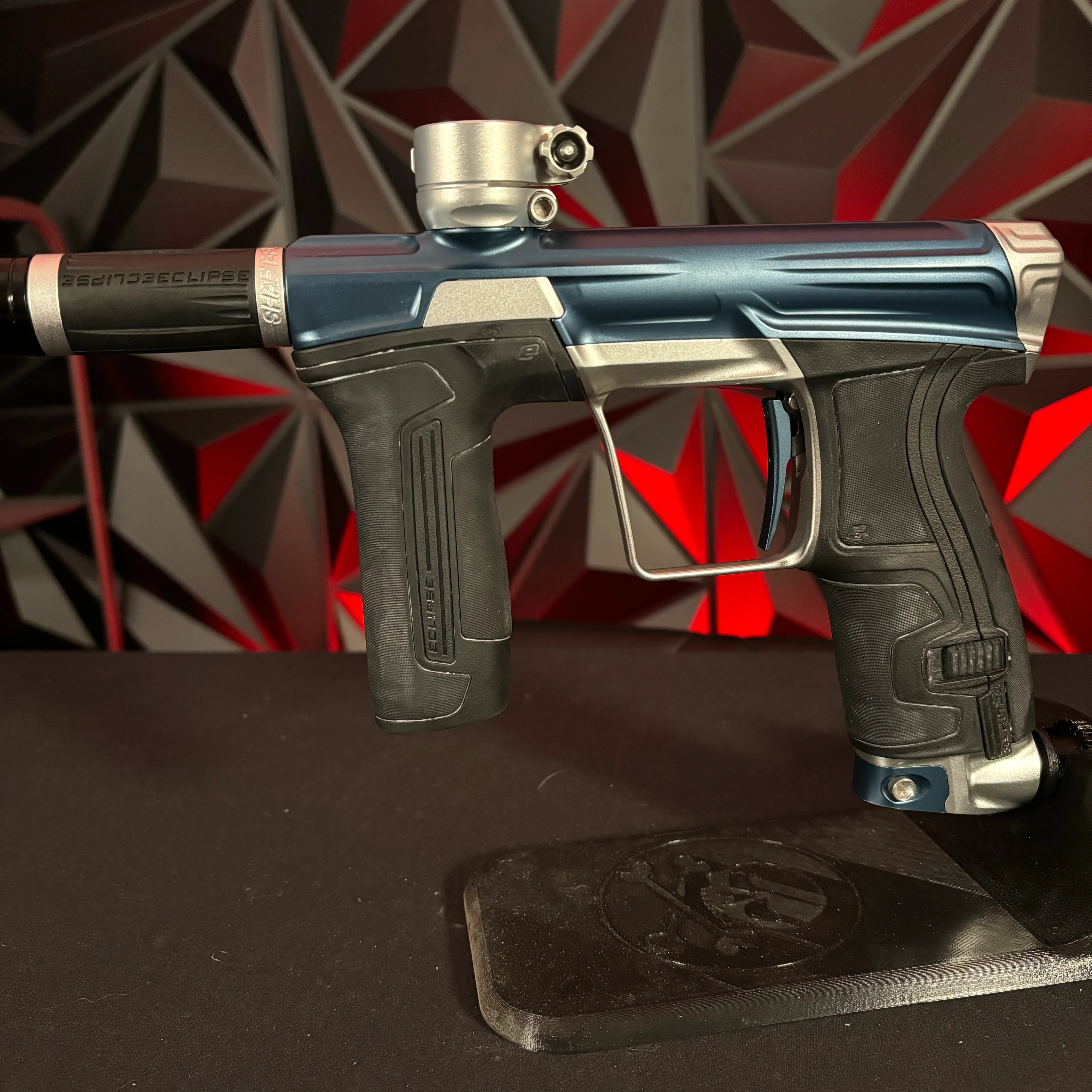 Used Planet Eclipse CS2 Paintball Gun - Blue Lightning w/ 3 FL Backs - Image 5
