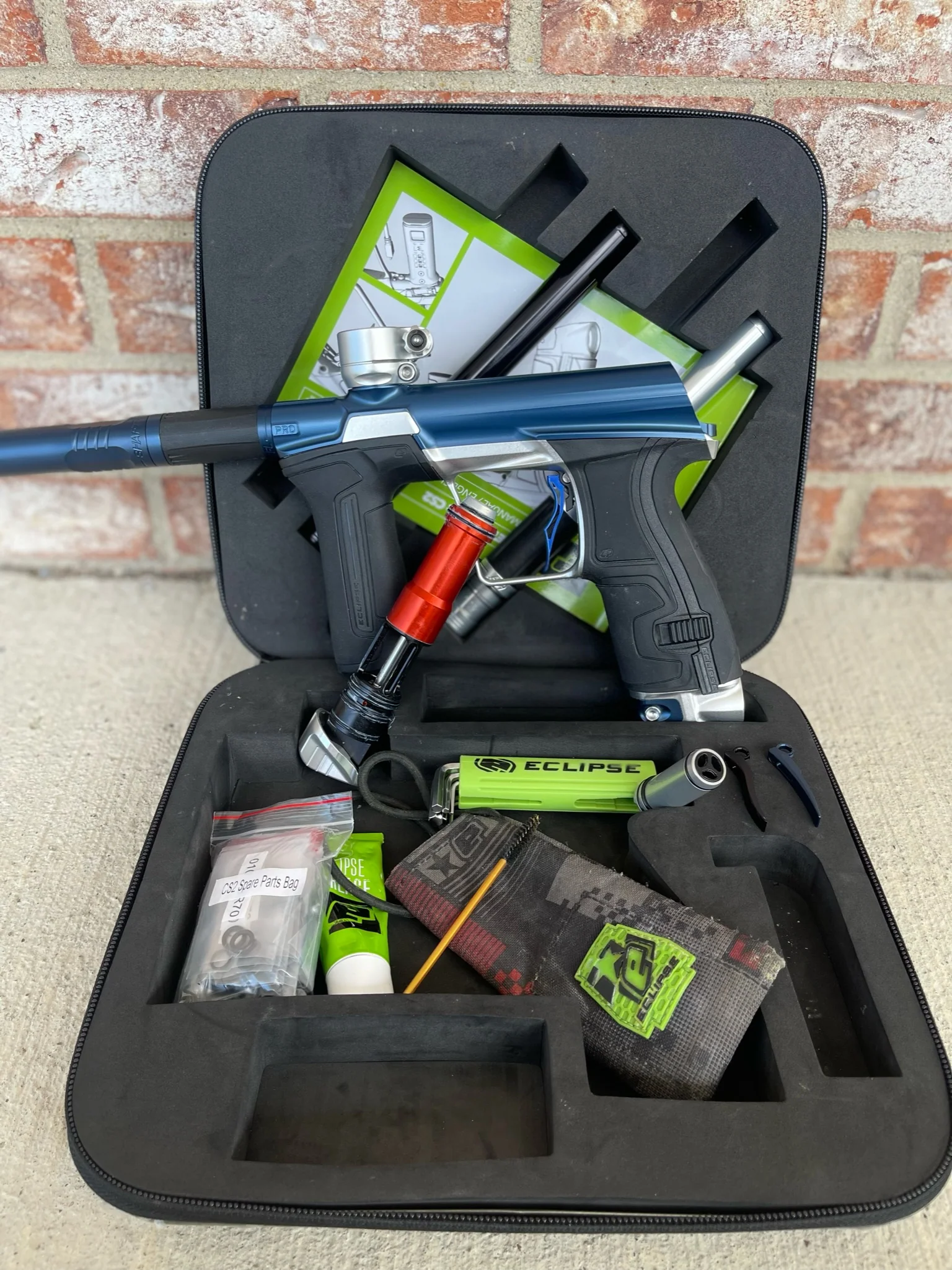 Used Planet Eclipse CS2 Pro Paintball Gun - Blue Lightning w/ Infamous Deuce Trigger - Image 7