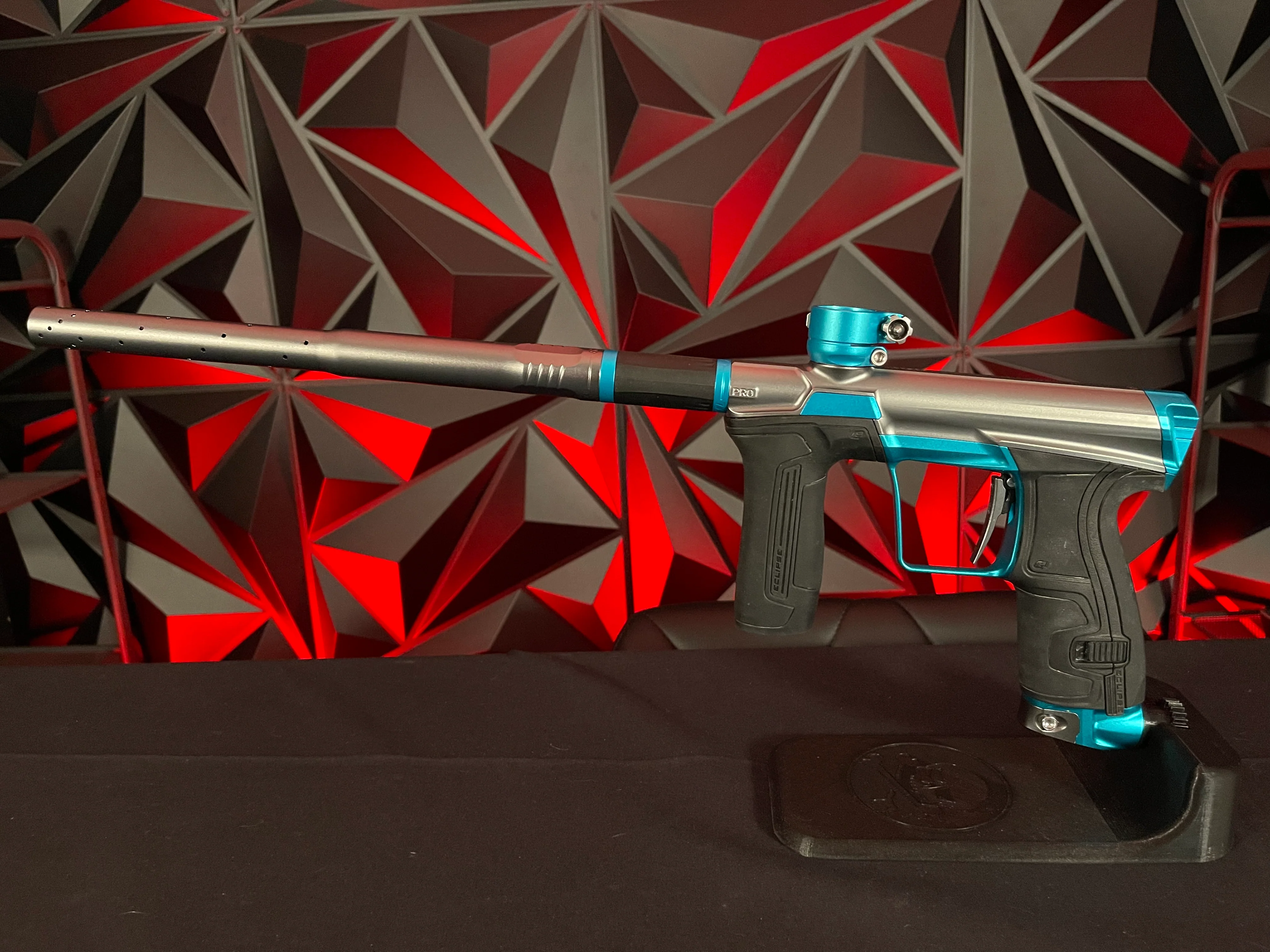 Used Planet Eclipse CS2 Pro Paintball Gun - Grey/Teal w/3 FL Back - Image 6
