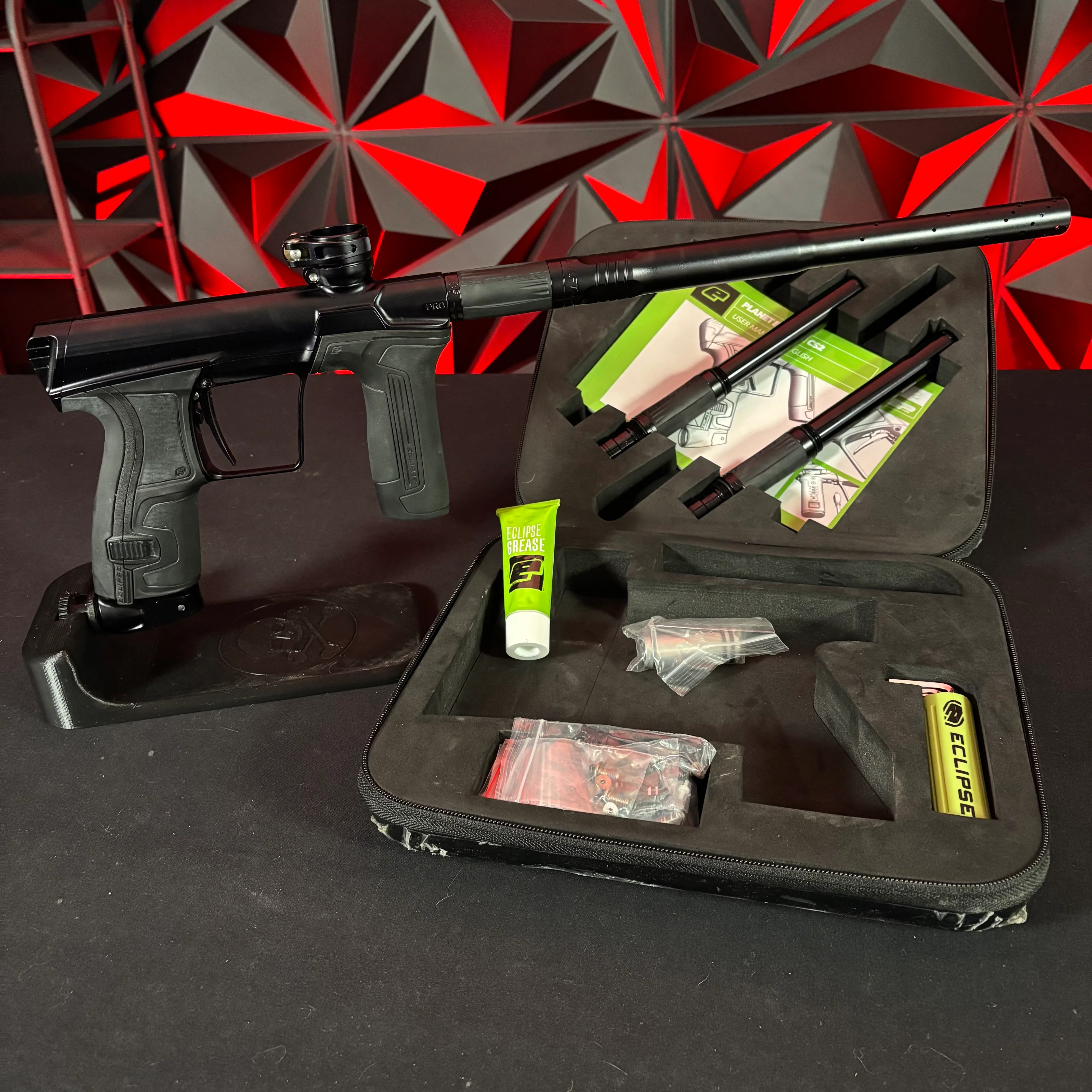 Used Planet Eclipse CS2 Pro Paintball Gun - Midnight w/ 3 FL Backs