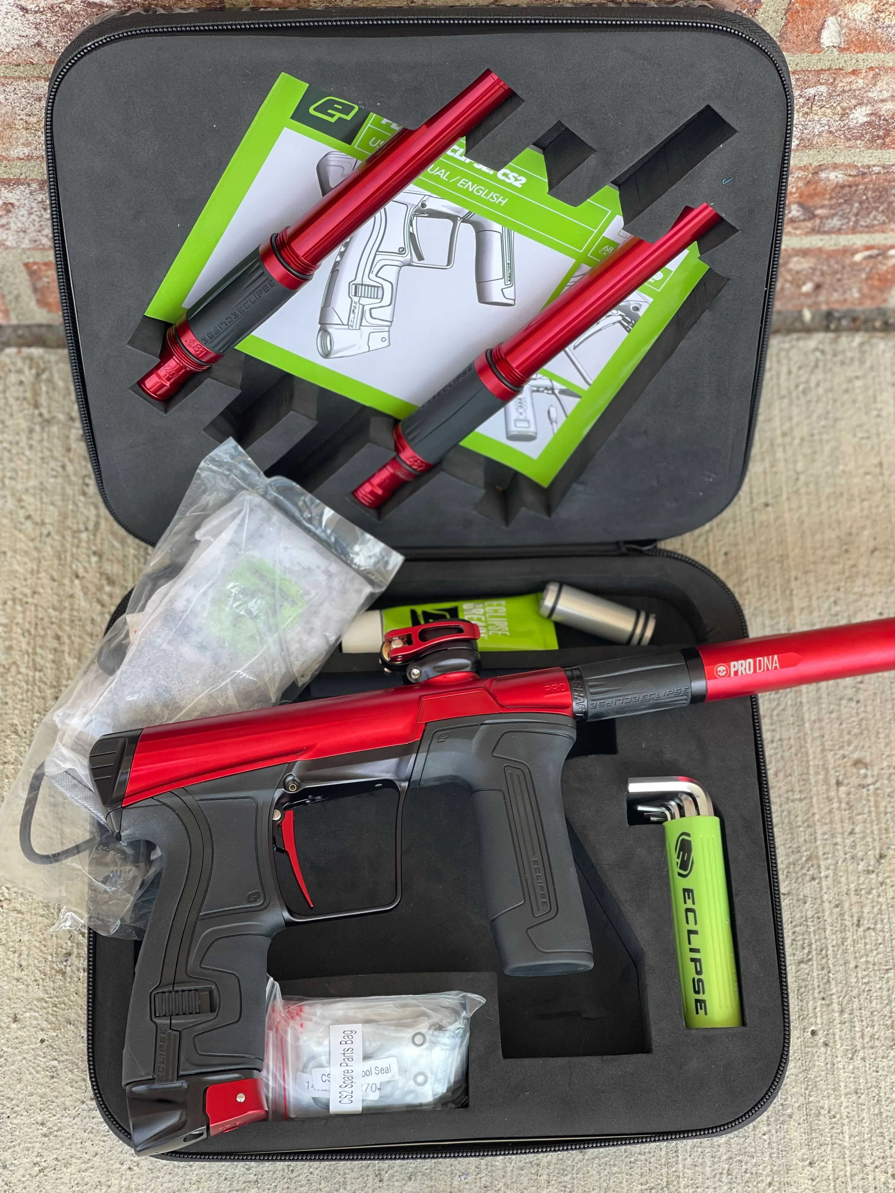 Used Planet Eclipse CS2 Pro Paintball Gun - Red/Back with Infamous Silencio Tip - Image 10