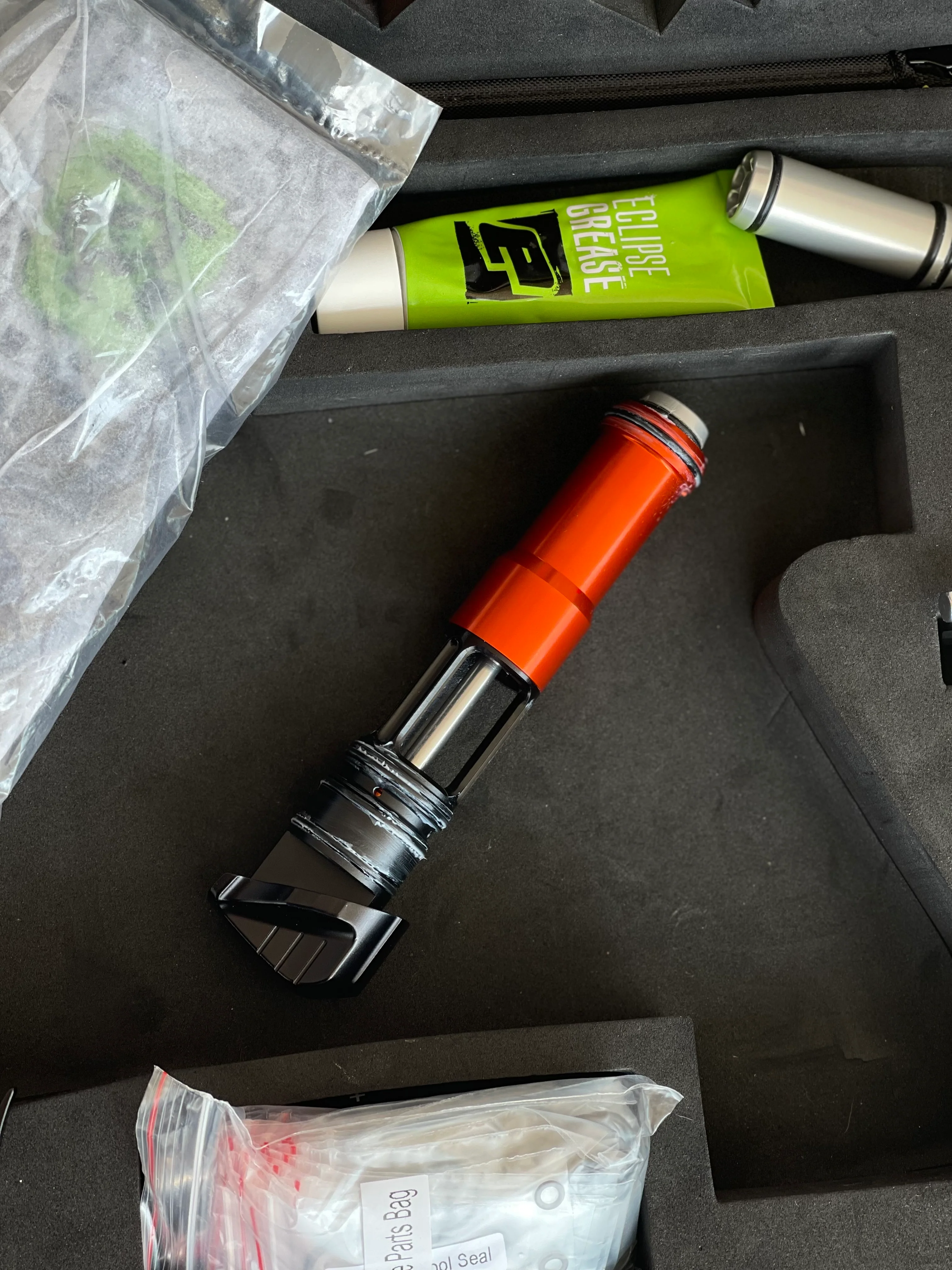 Used Planet Eclipse CS2 Pro Paintball Gun - Red/Back with Infamous Silencio Tip - Image 7