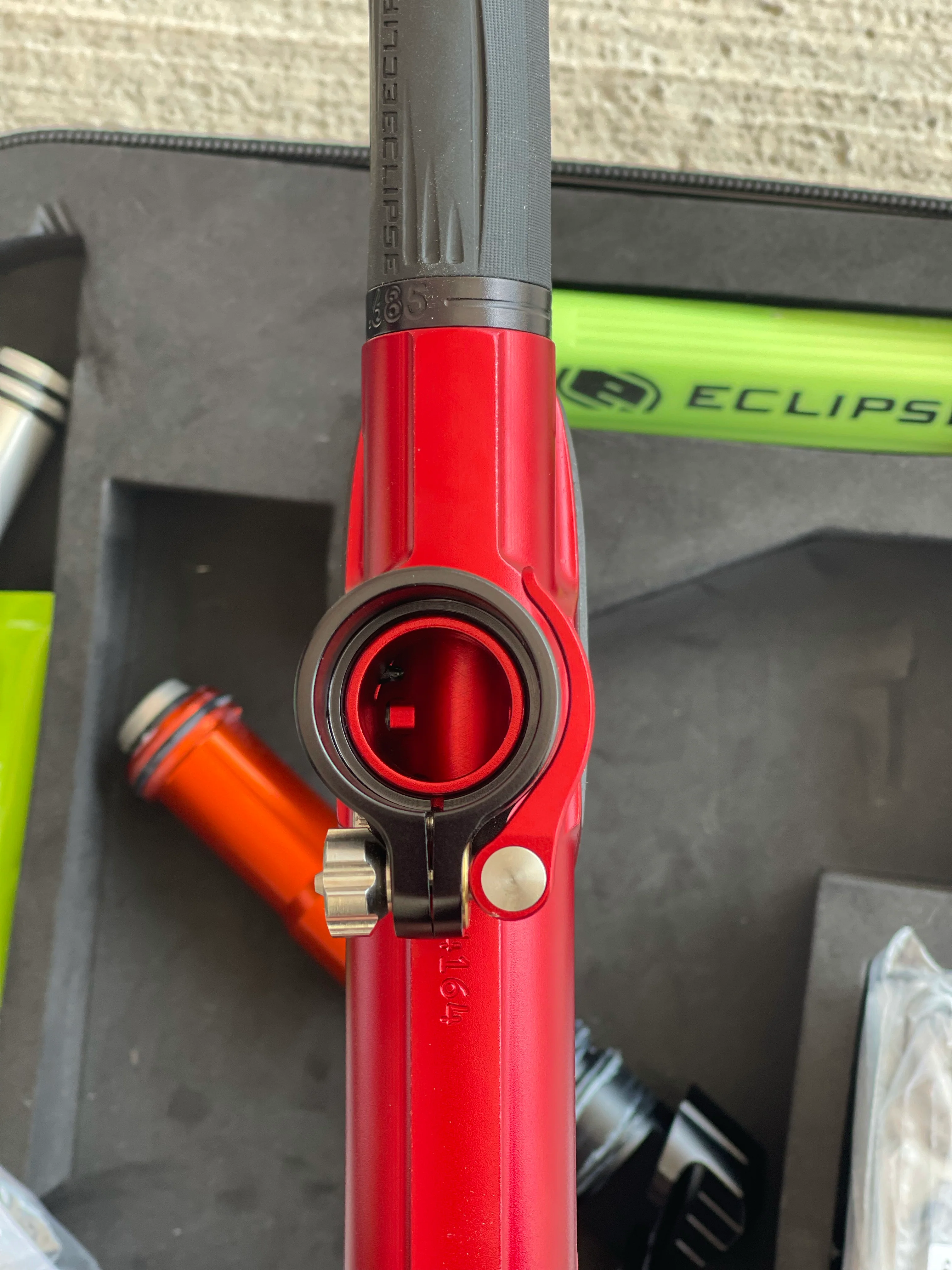 Used Planet Eclipse CS2 Pro Paintball Gun - Red/Back with Infamous Silencio Tip - Image 8