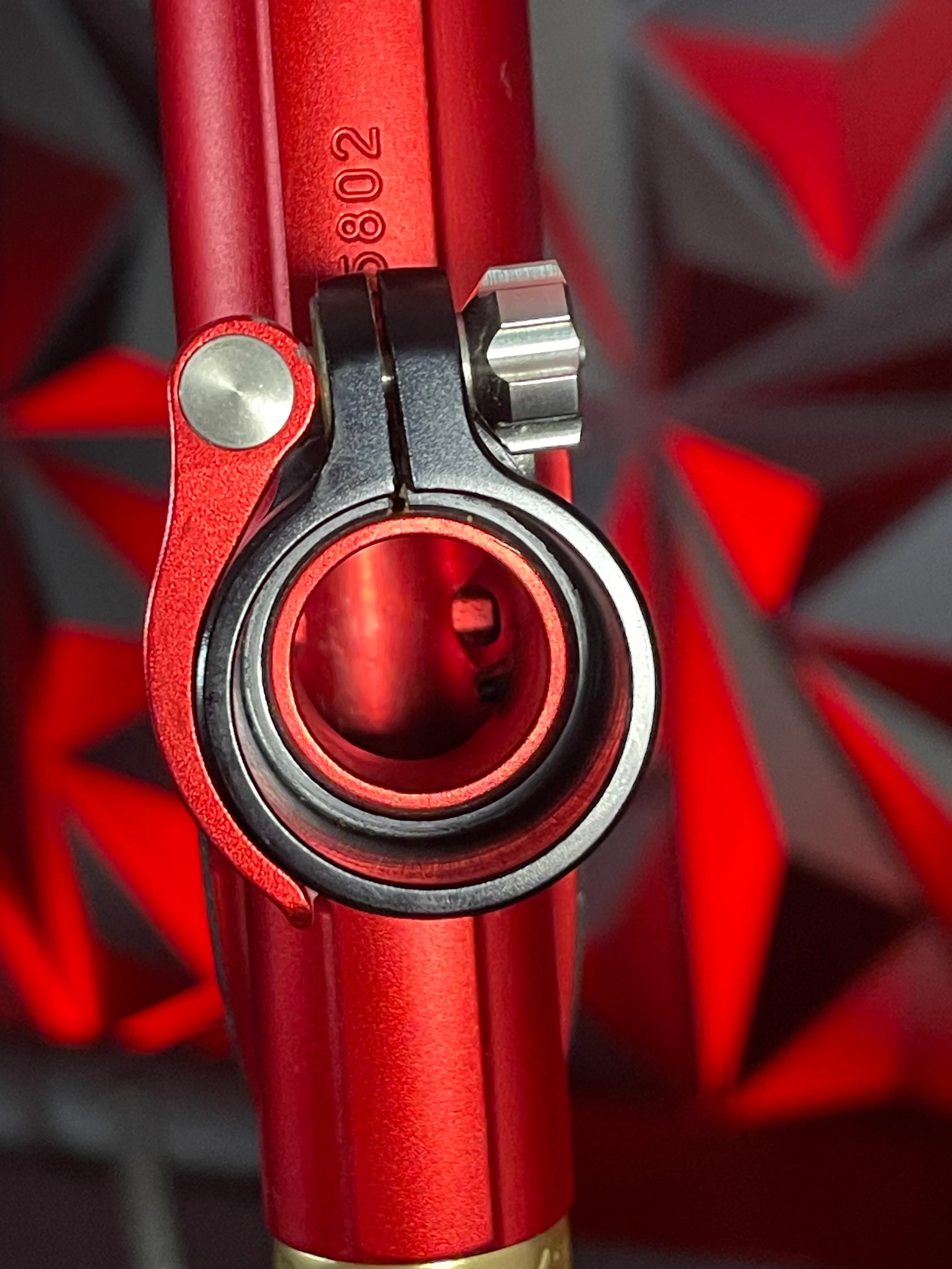 Used Planet Eclipse CS2 Pro Paintball Gun - Red/Black/Gold w/ 3 FL Backs - Image 8