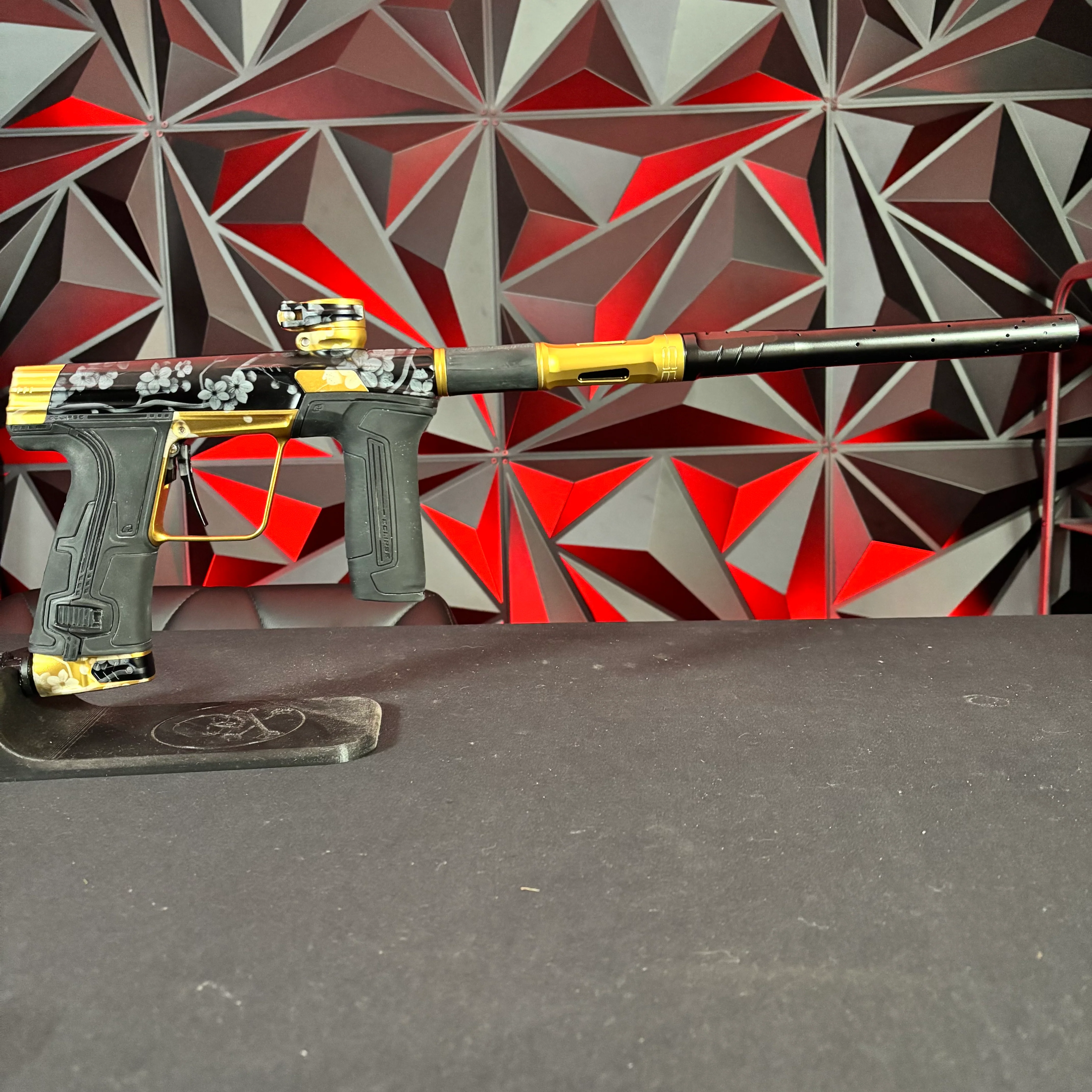 Used Planet Eclipse CS3 Paintball Gun - Black/Gold Cherry Blossom - Image 6