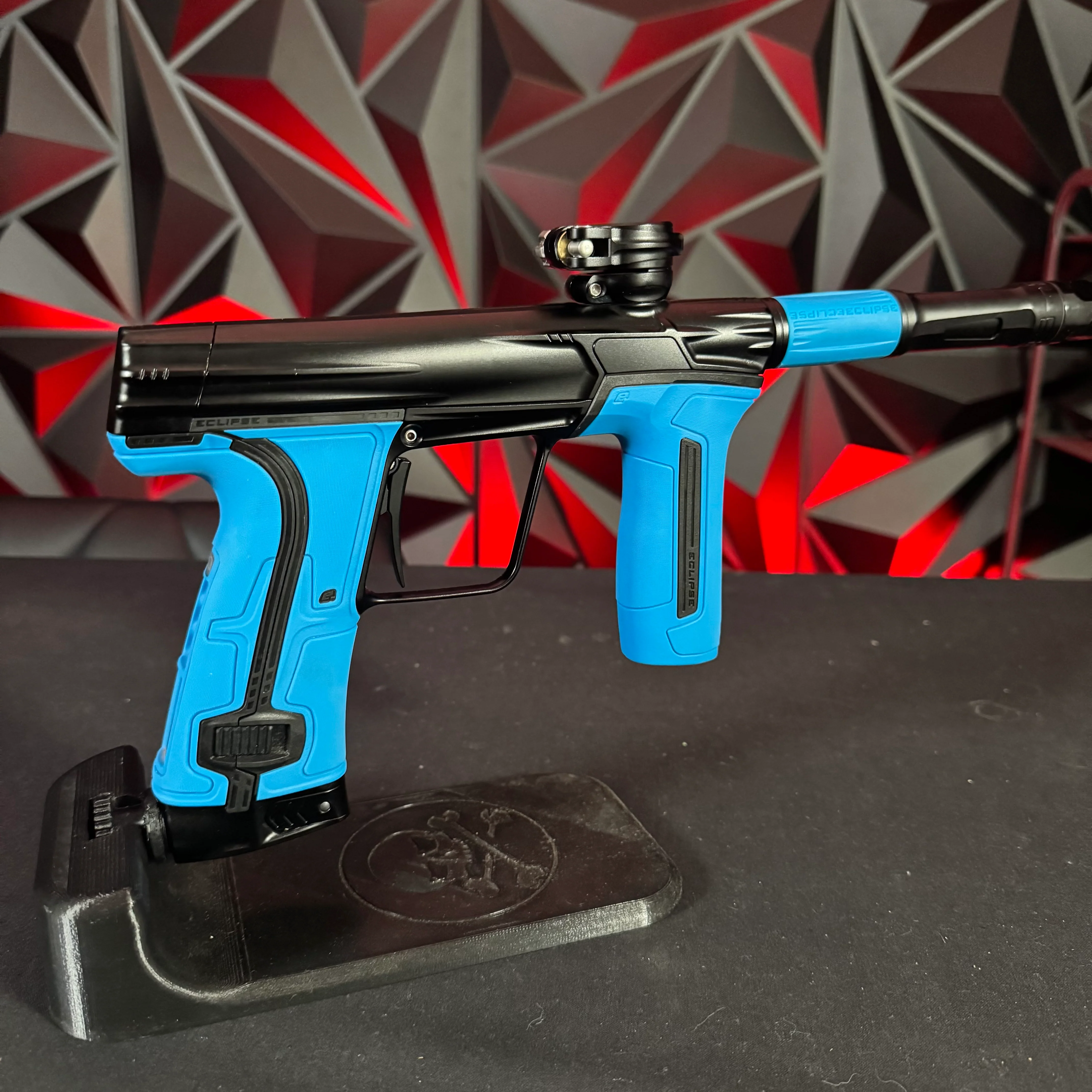 Used Planet Eclipse CS3 Paintball Gun - Midnight w/ Blue Grip Kit & Grey Grip Kit - Image 2