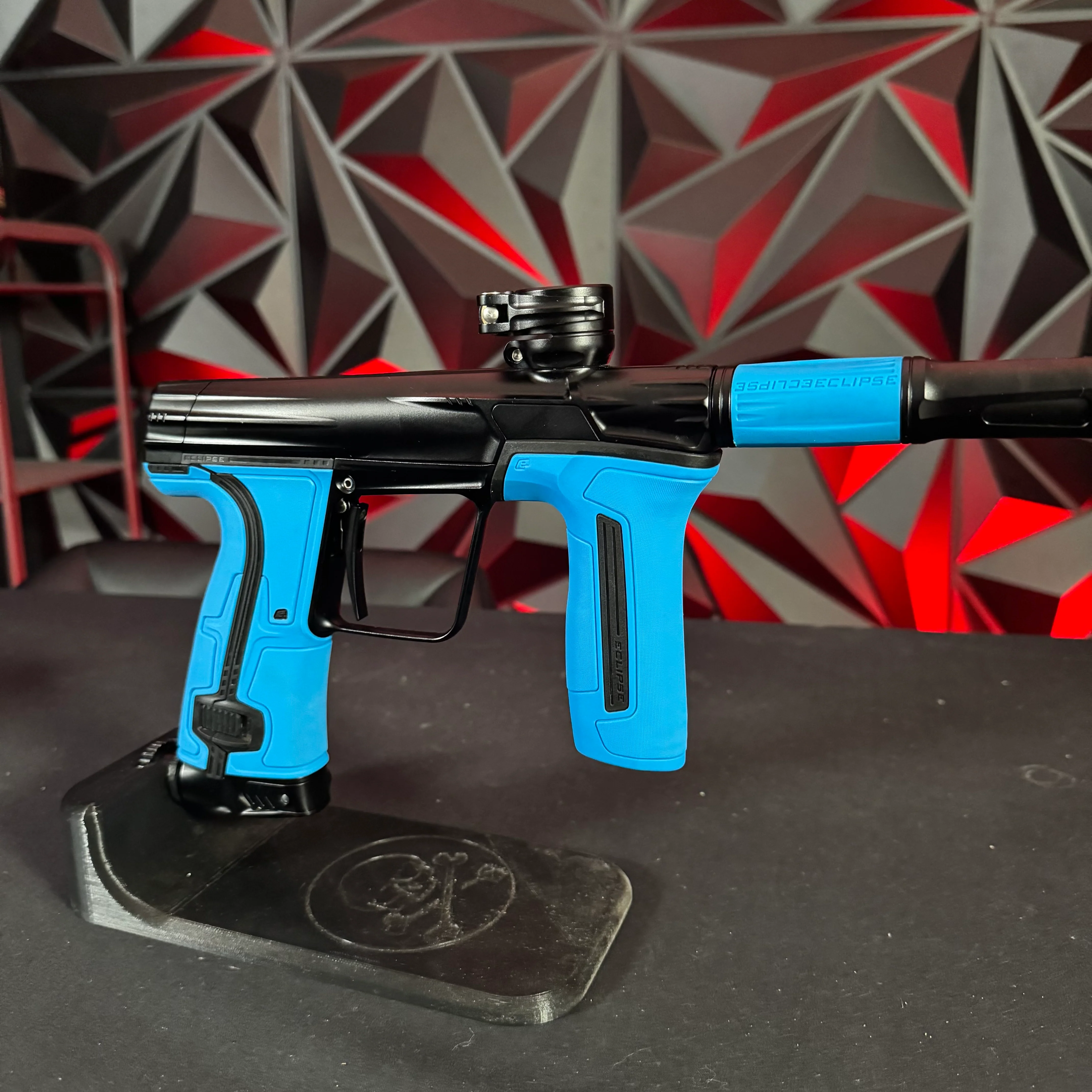 Used Planet Eclipse CS3 Paintball Gun - Midnight w/ Blue Grip Kit & Grey Grip Kit - Image 4