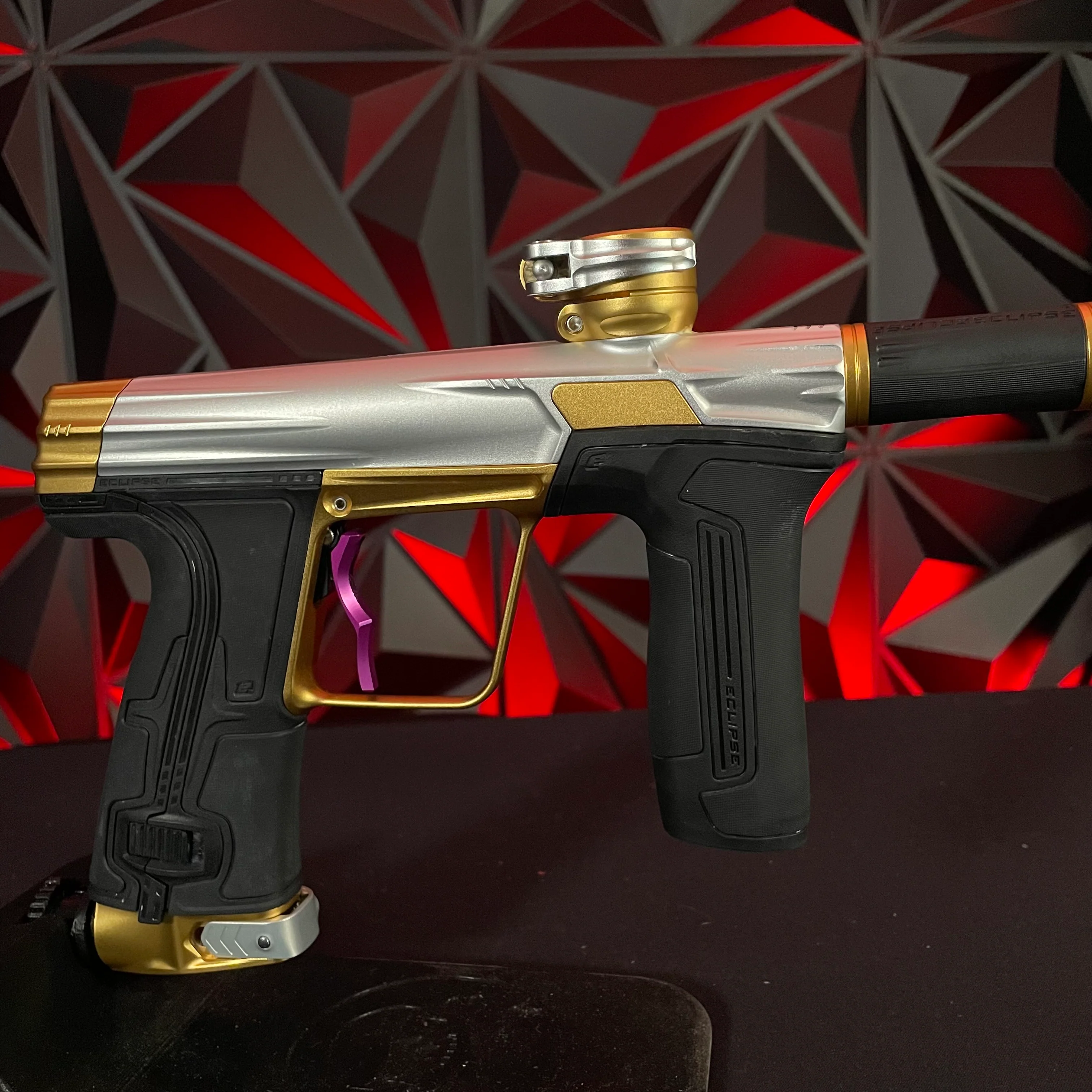 Used Planet Eclipse CS3 Paintball Gun - Ritual w/ Red Infamous Deuce Trigger - Image 3