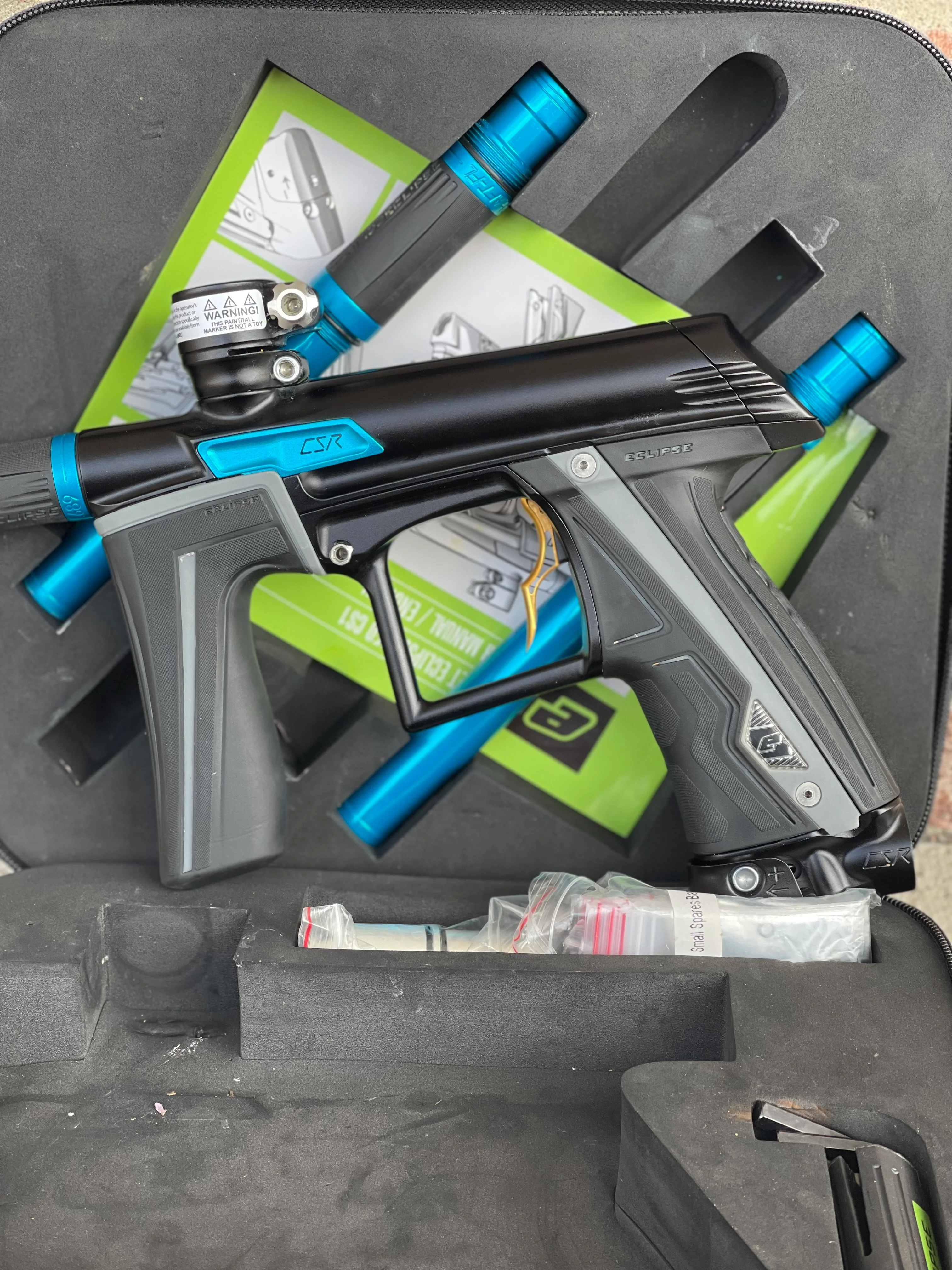 Used Planet Eclipse CSR Paintball Gun - Blue Shadow w/ Infamous Deuce Trigger - Image 6