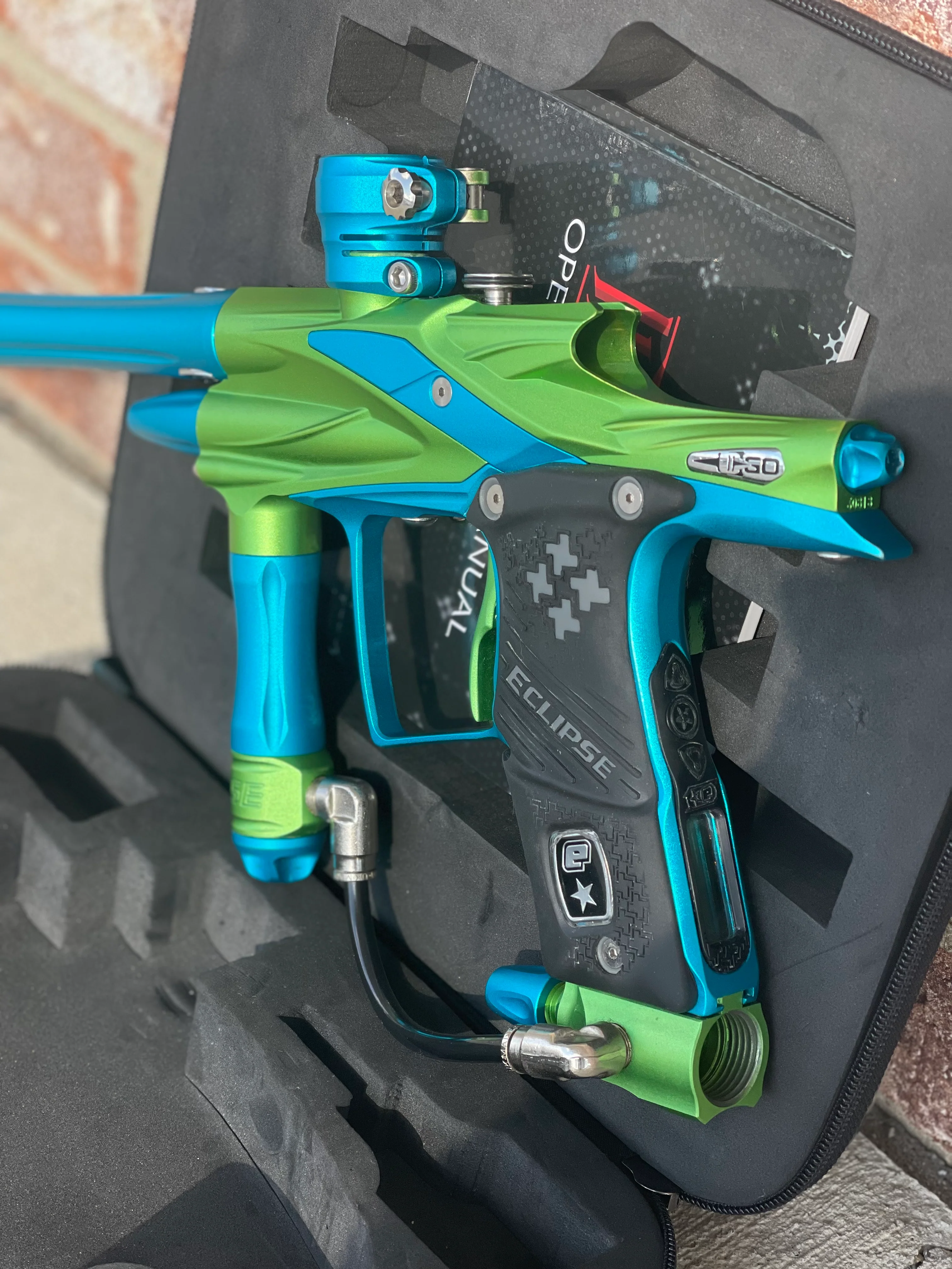 Used Planet Eclipse Ego 10 Paintball Marker- Green/Teal - Image 2