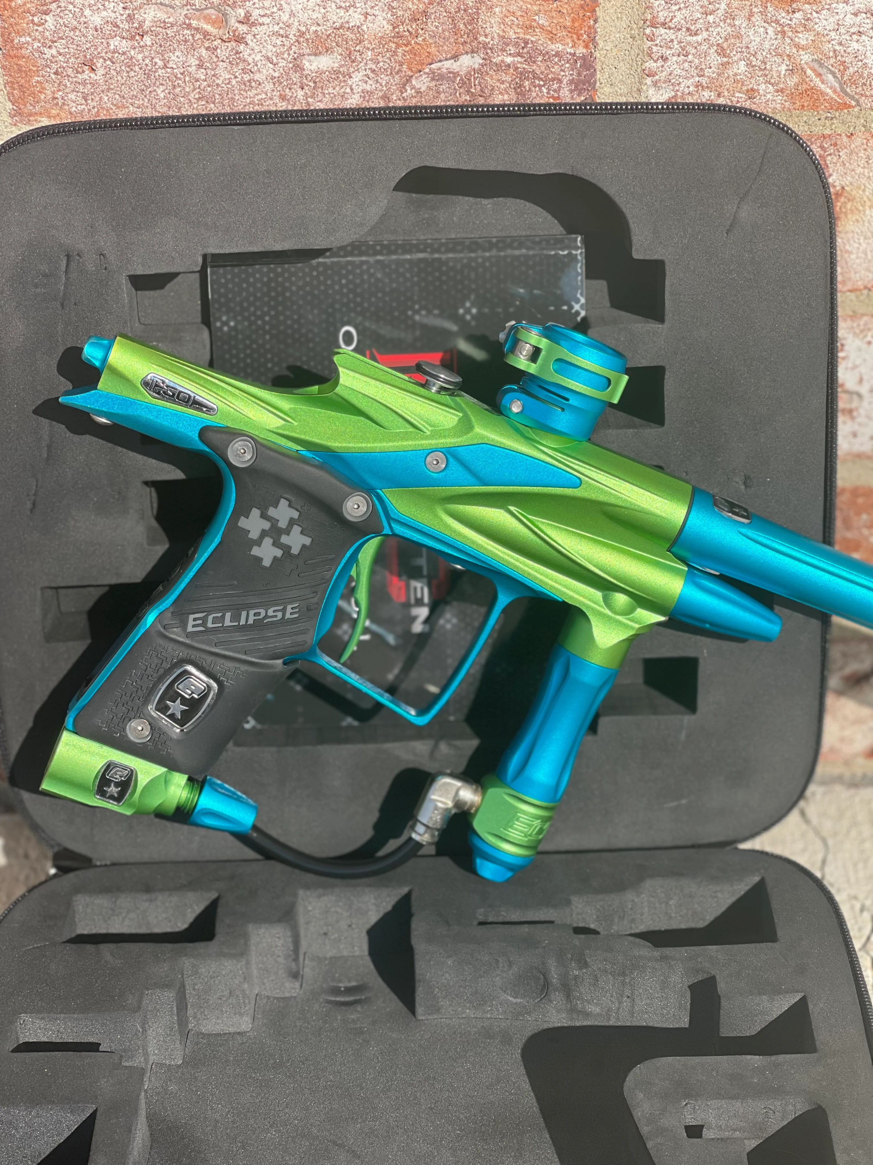 Used Planet Eclipse Ego 10 Paintball Marker- Green/Teal - Image 5