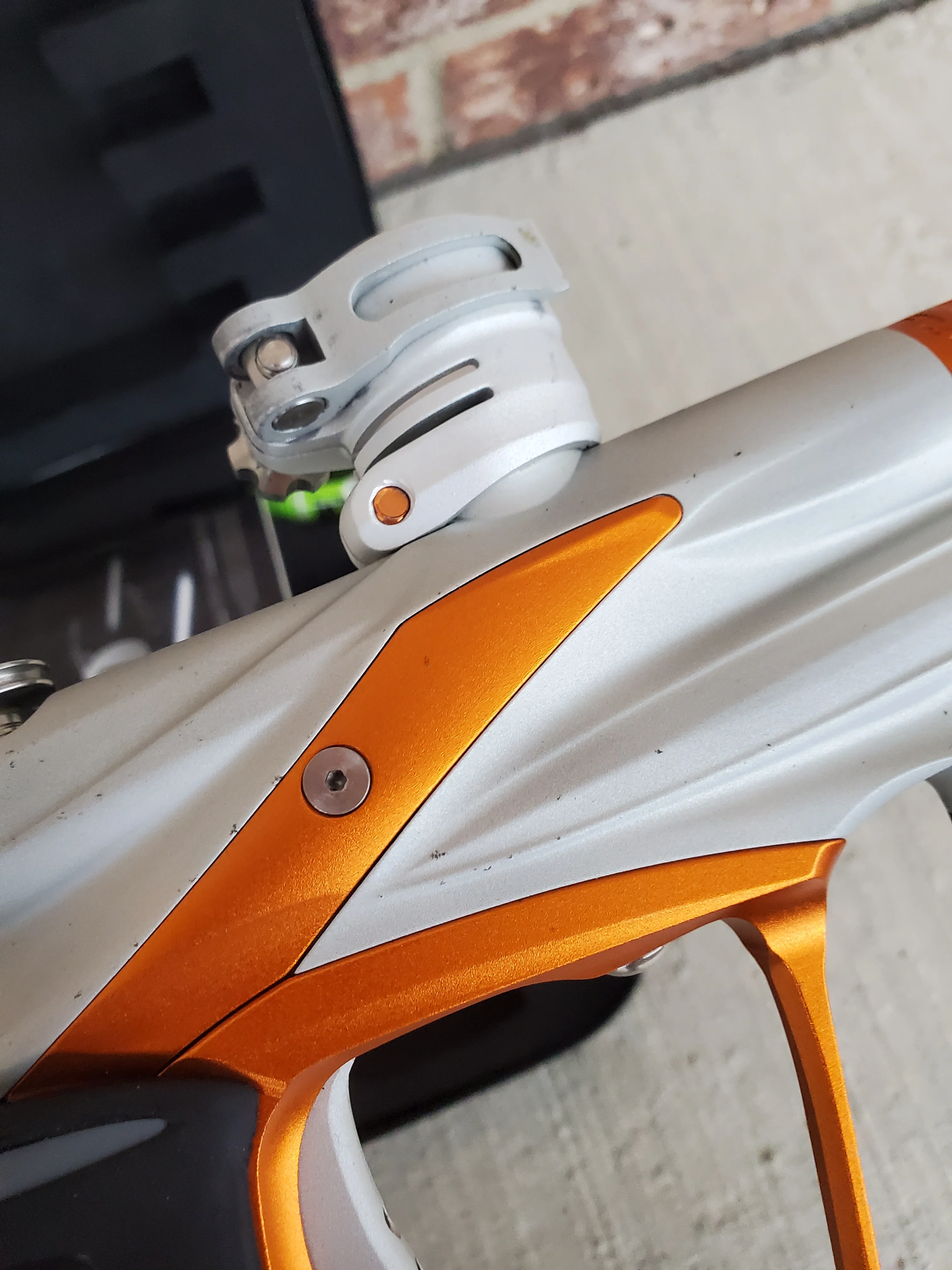 Used Planet Eclipse Ego 11 Paintball Marker- Dust White / Orange - Image 8