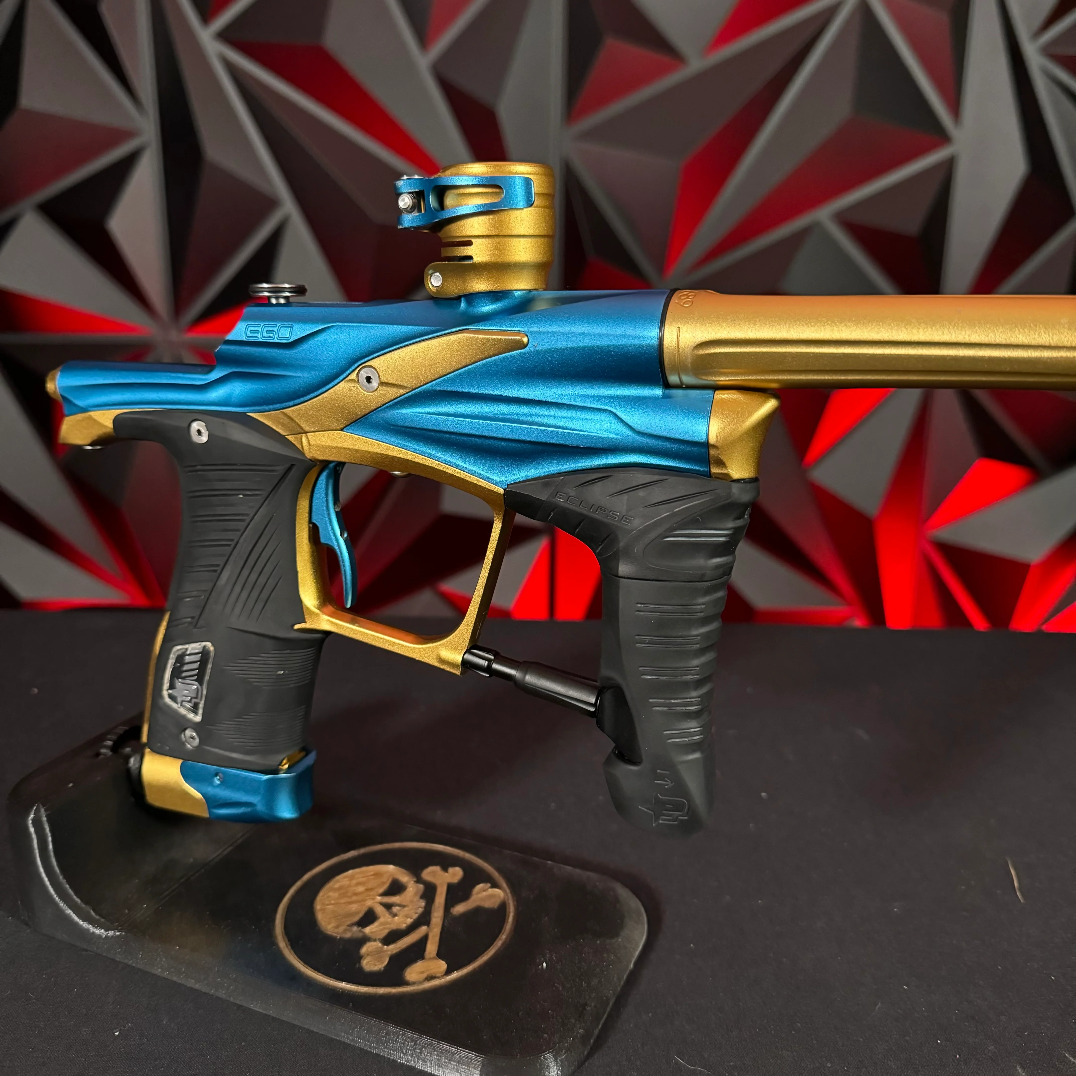 Used Planet Eclipse Ego LV1 Paintball Marker- Blue / Gold - Image 3