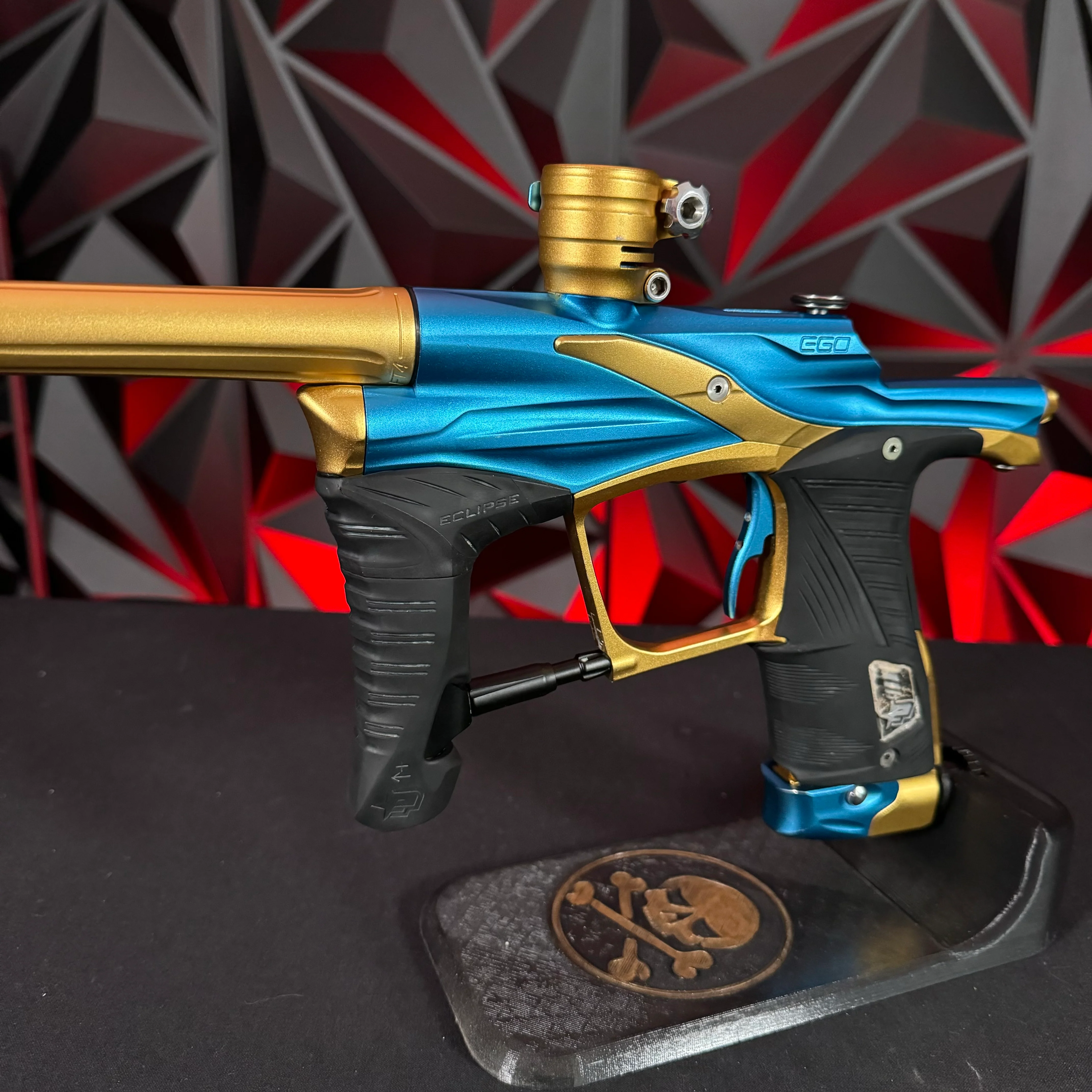 Used Planet Eclipse Ego LV1 Paintball Marker- Blue / Gold - Image 5