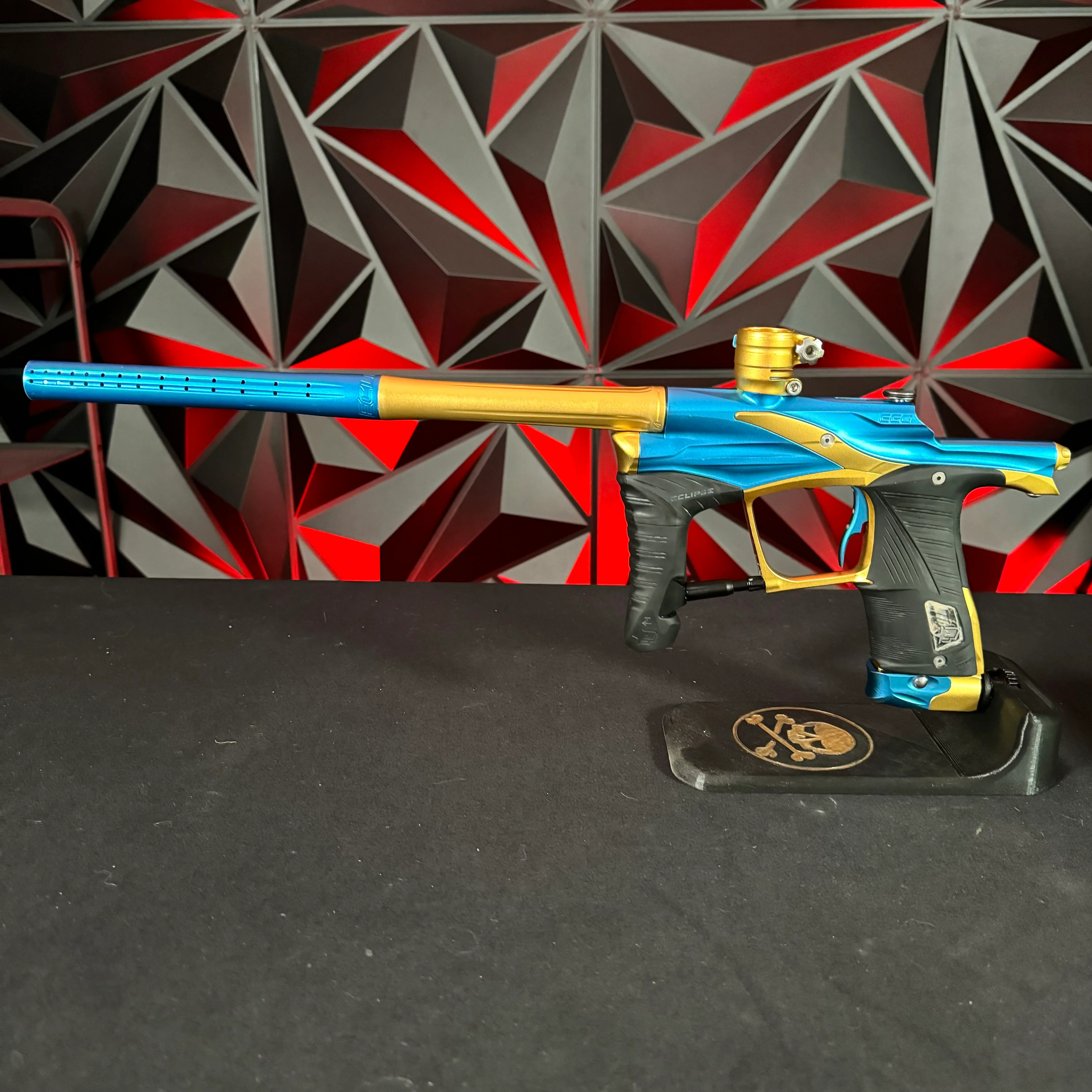 Used Planet Eclipse Ego LV1 Paintball Marker- Blue / Gold - Image 6