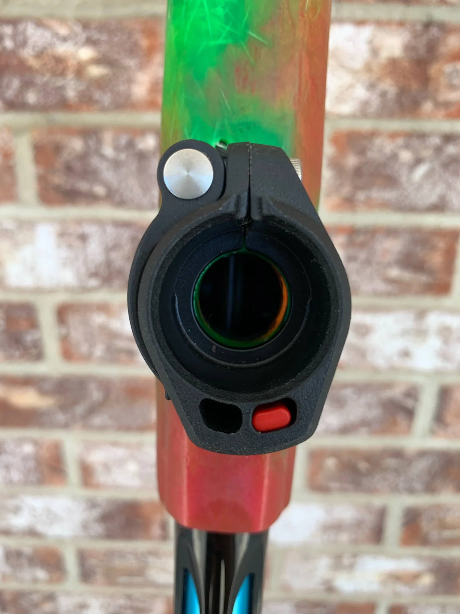 Used Planet Eclipse Emek 100 Paintball Gun - Green - Custom Body w/ Fang Trigger w/ Freak XL Barrel Kit, Hair 45 Trigger Valve, POPS ASA - Image 5
