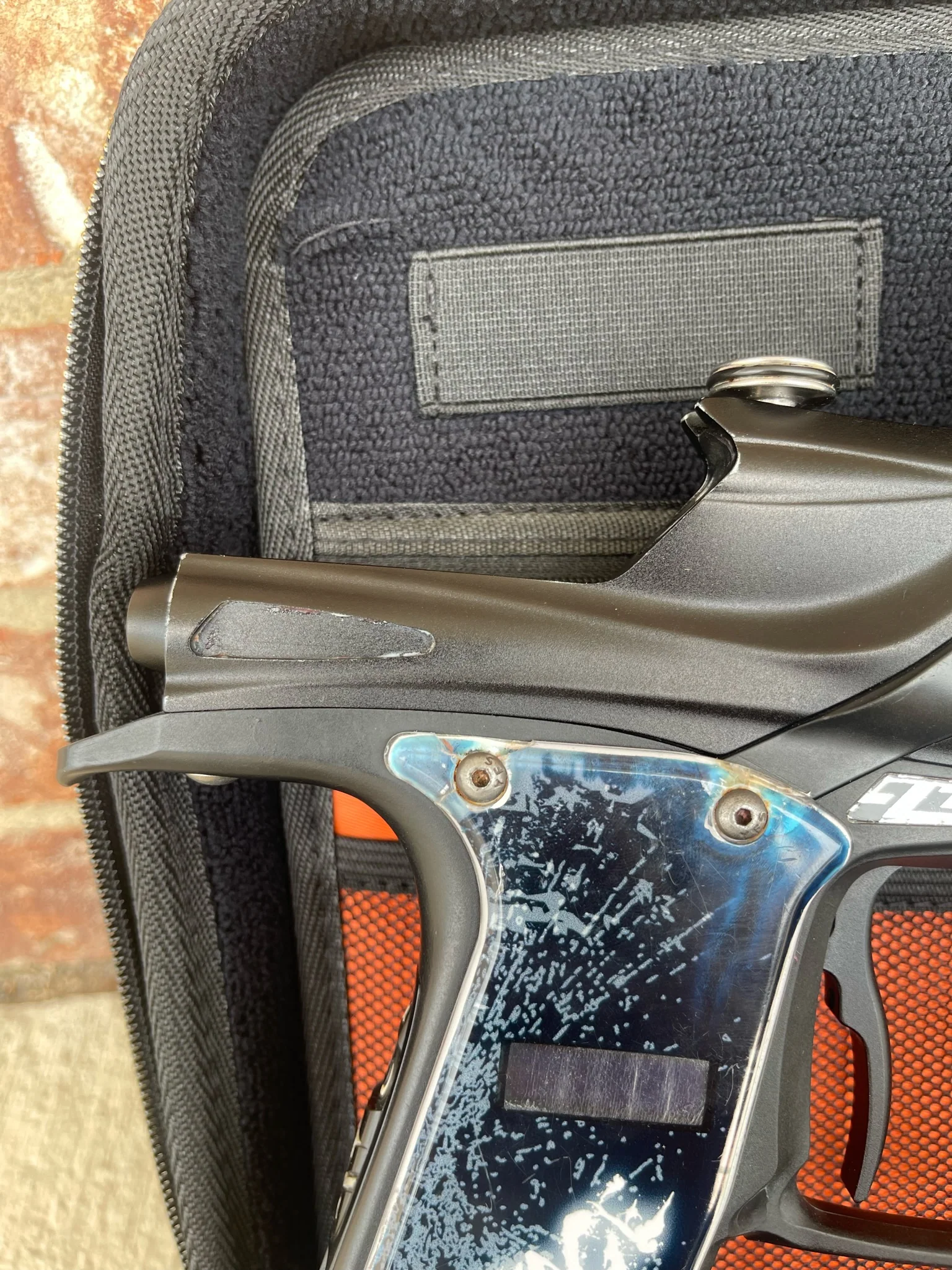 Used Planet Eclipse Etek 3 LT Paintball Gun - Dust Black w/ 14" American Flag Stiffi, POPS ASA, & Rampage Board - Image 12