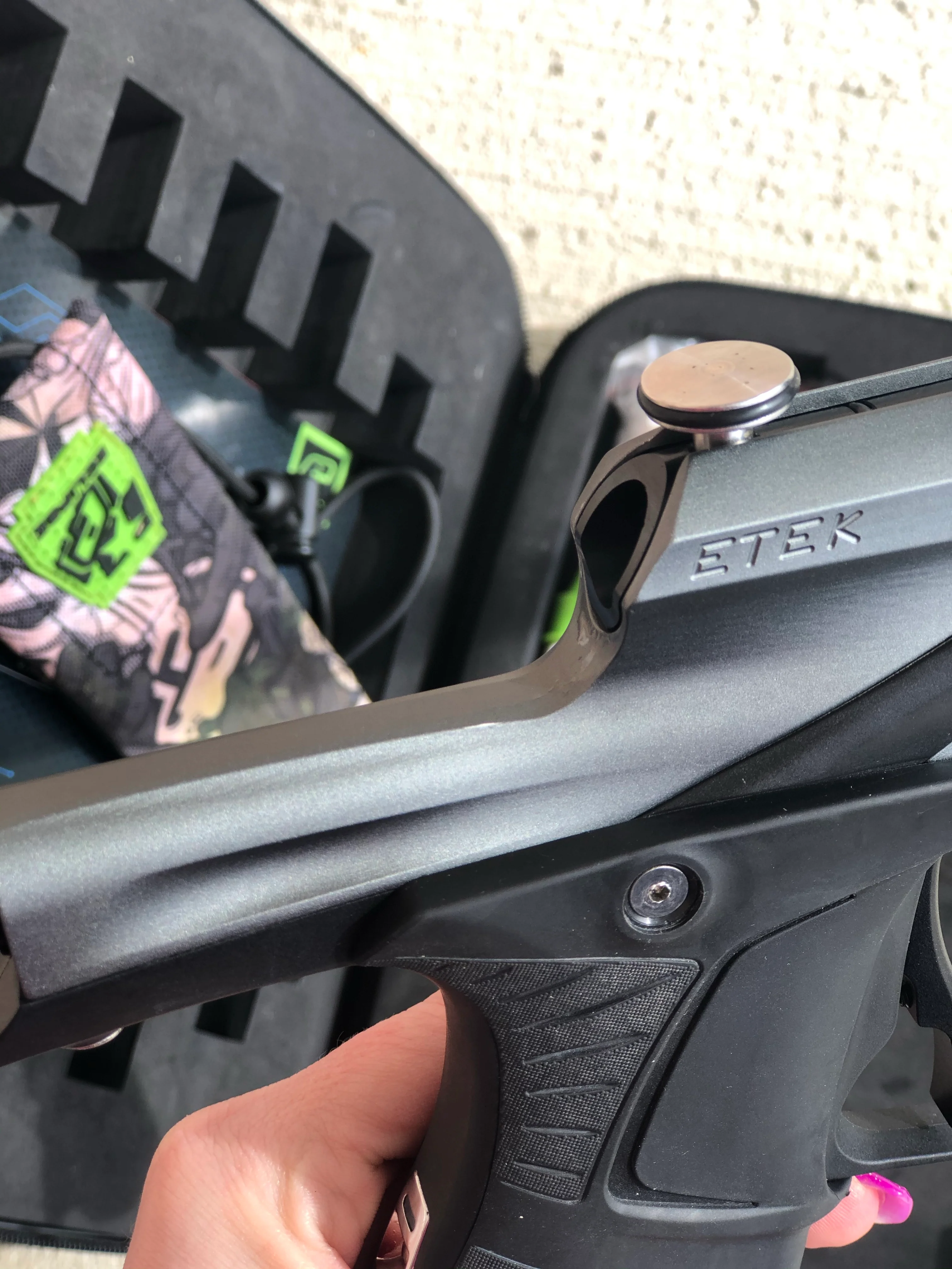 Used Planet Eclipse Etek 5 OLED Paintball Gun - Grey/Black - Image 6