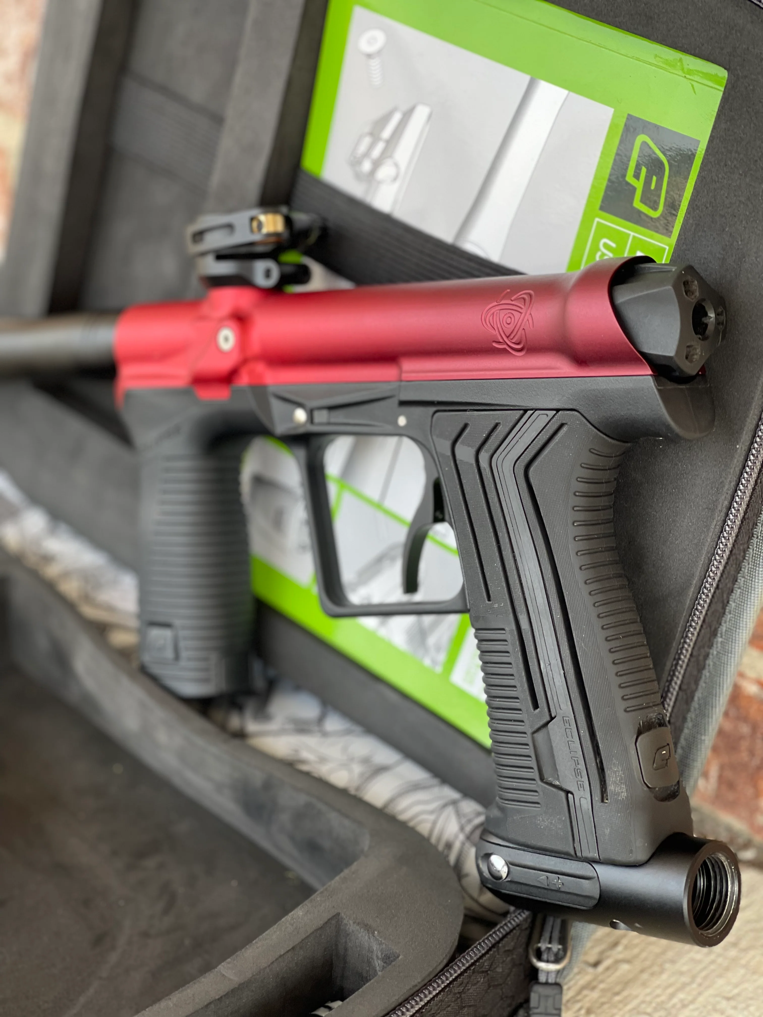 Used Planet Eclipse Etha 2 Paintball Gun w/ Red / Black Inception Designs Body - Image 3