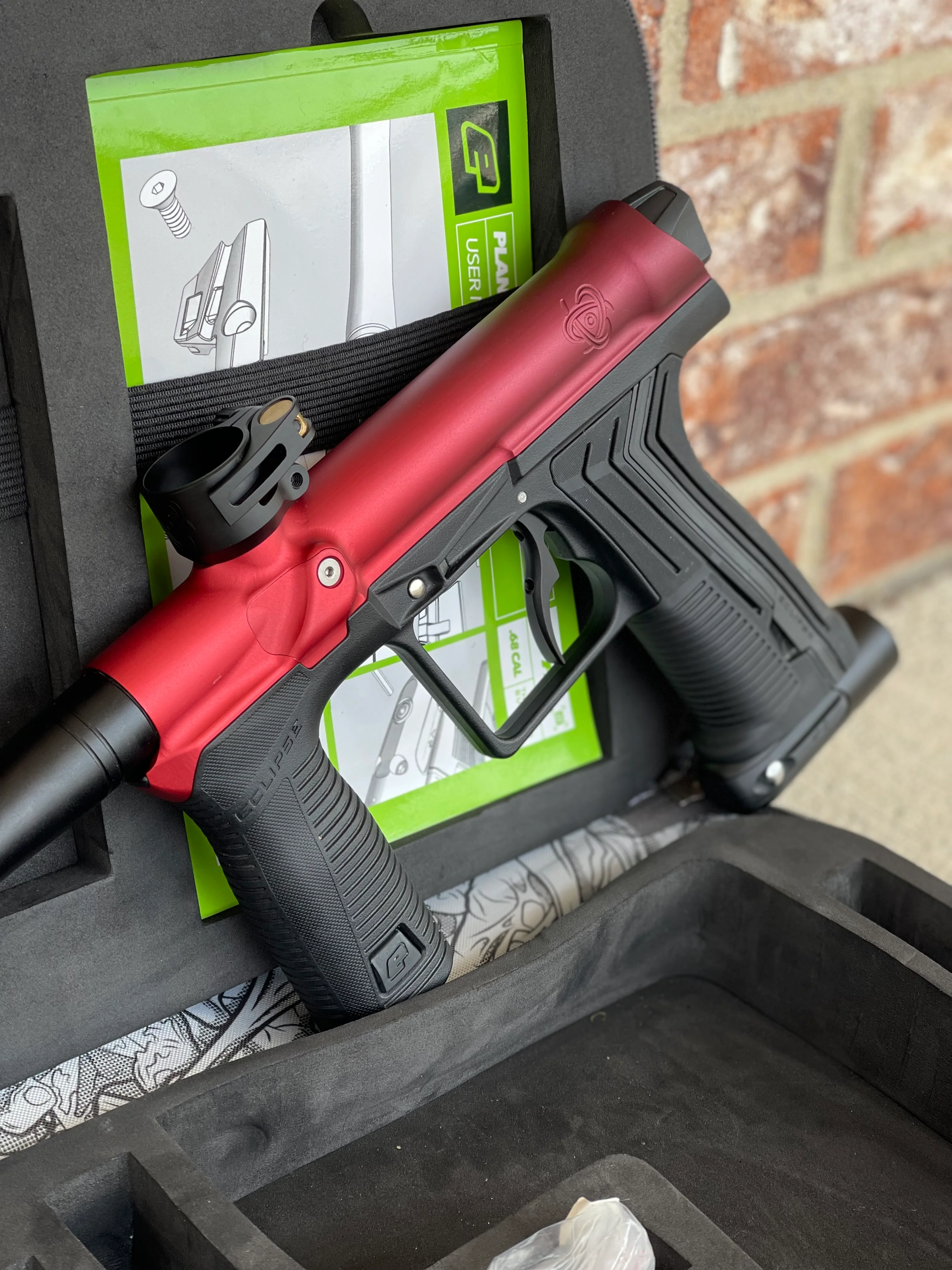 Used Planet Eclipse Etha 2 Paintball Gun w/ Red / Black Inception Designs Body - Image 4