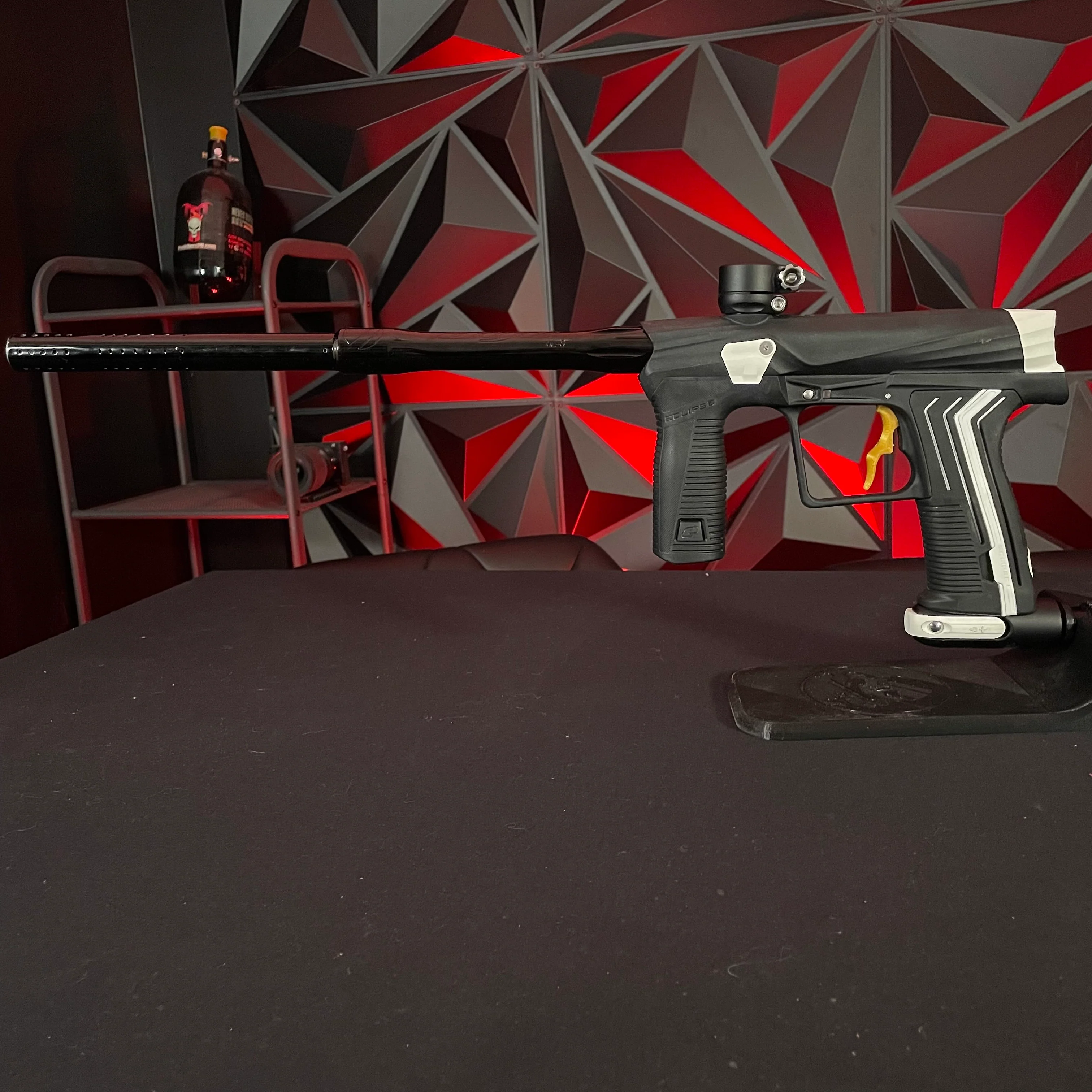 Used Planet Eclipse Etha 3 Paintball Gun - Black w/ White CCU Kit, UL-S Barrel, & Deuce Trigger - Image 3