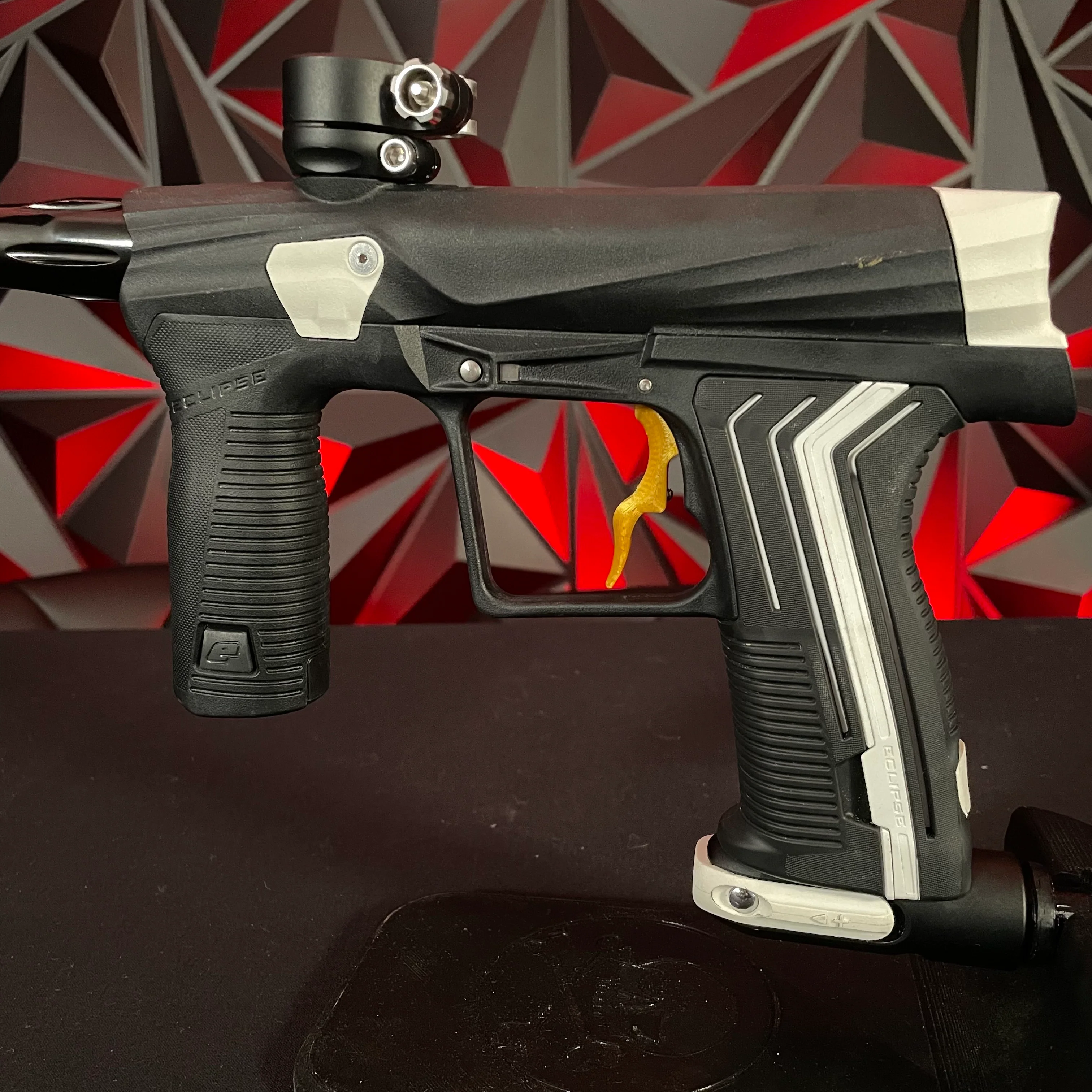 Used Planet Eclipse Etha 3 Paintball Gun - Black w/ White CCU Kit, UL-S Barrel, & Deuce Trigger - Image 6