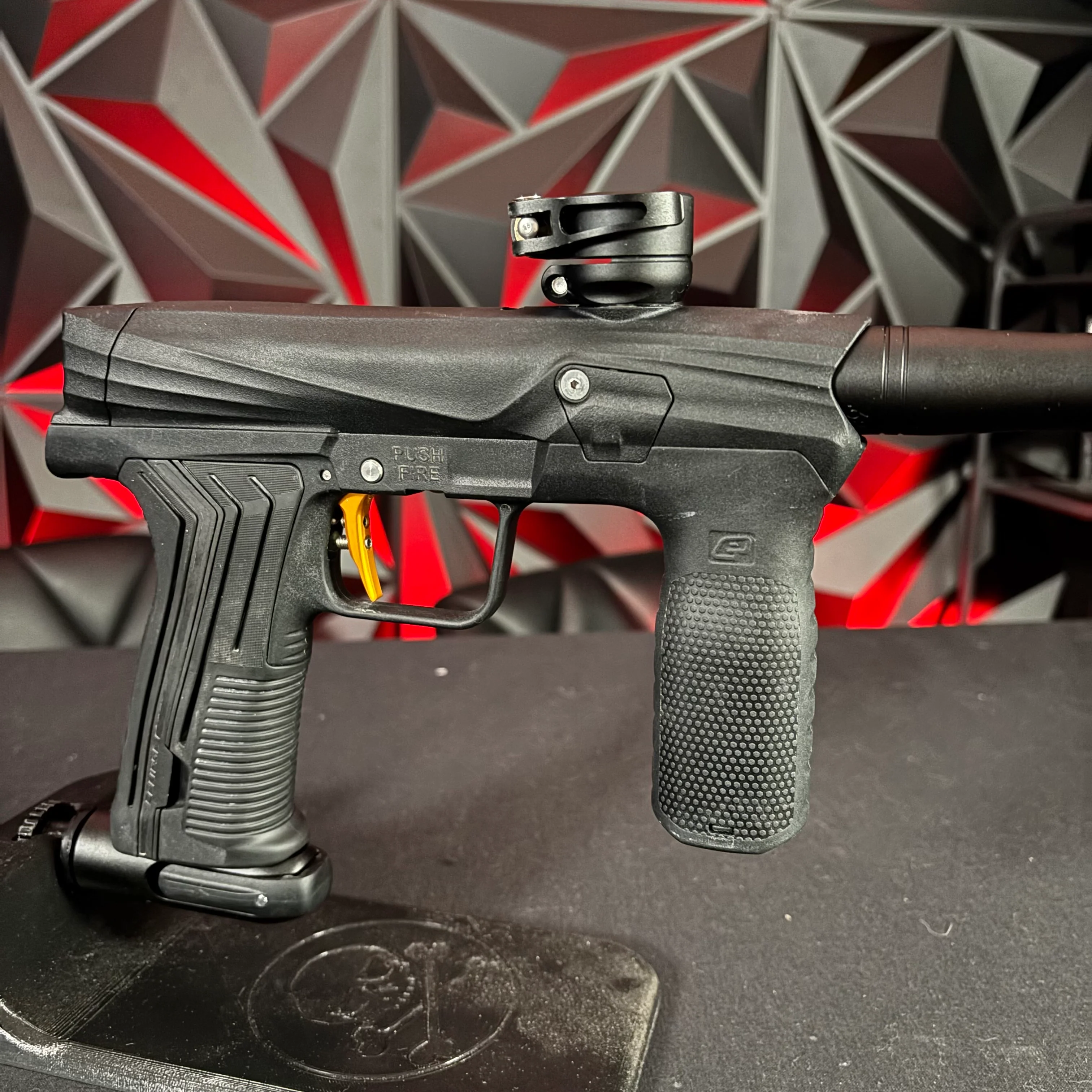 Used Planet Eclipse Etha 3M Paintball Marker - Black w/ Gold trigger - Image 3