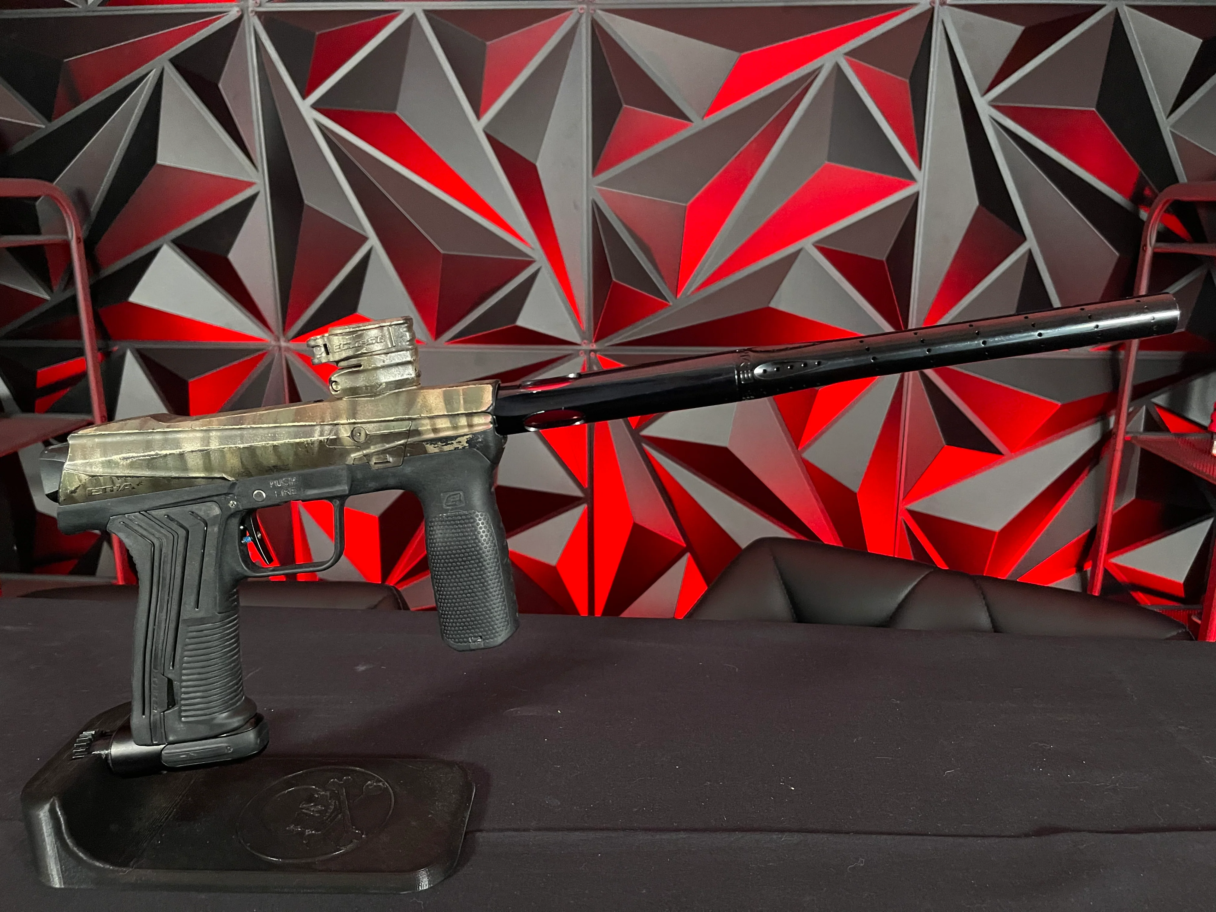 Used Planet Eclipse Etha 3M Paintball Marker - Tiger Camo w/Freak Barrel System - Image 5