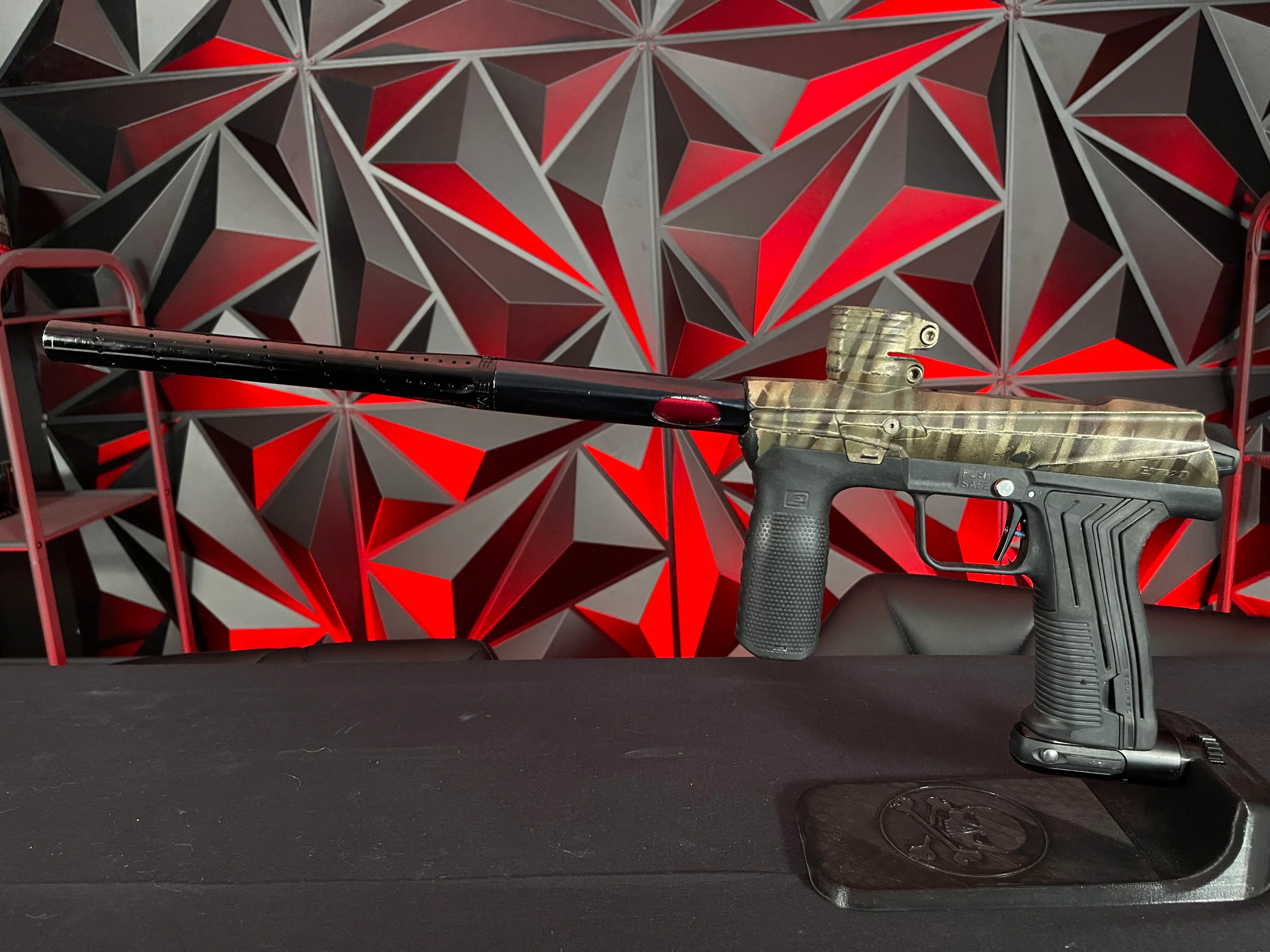 Used Planet Eclipse Etha 3M Paintball Marker - Tiger Camo w/Freak Barrel System - Image 6