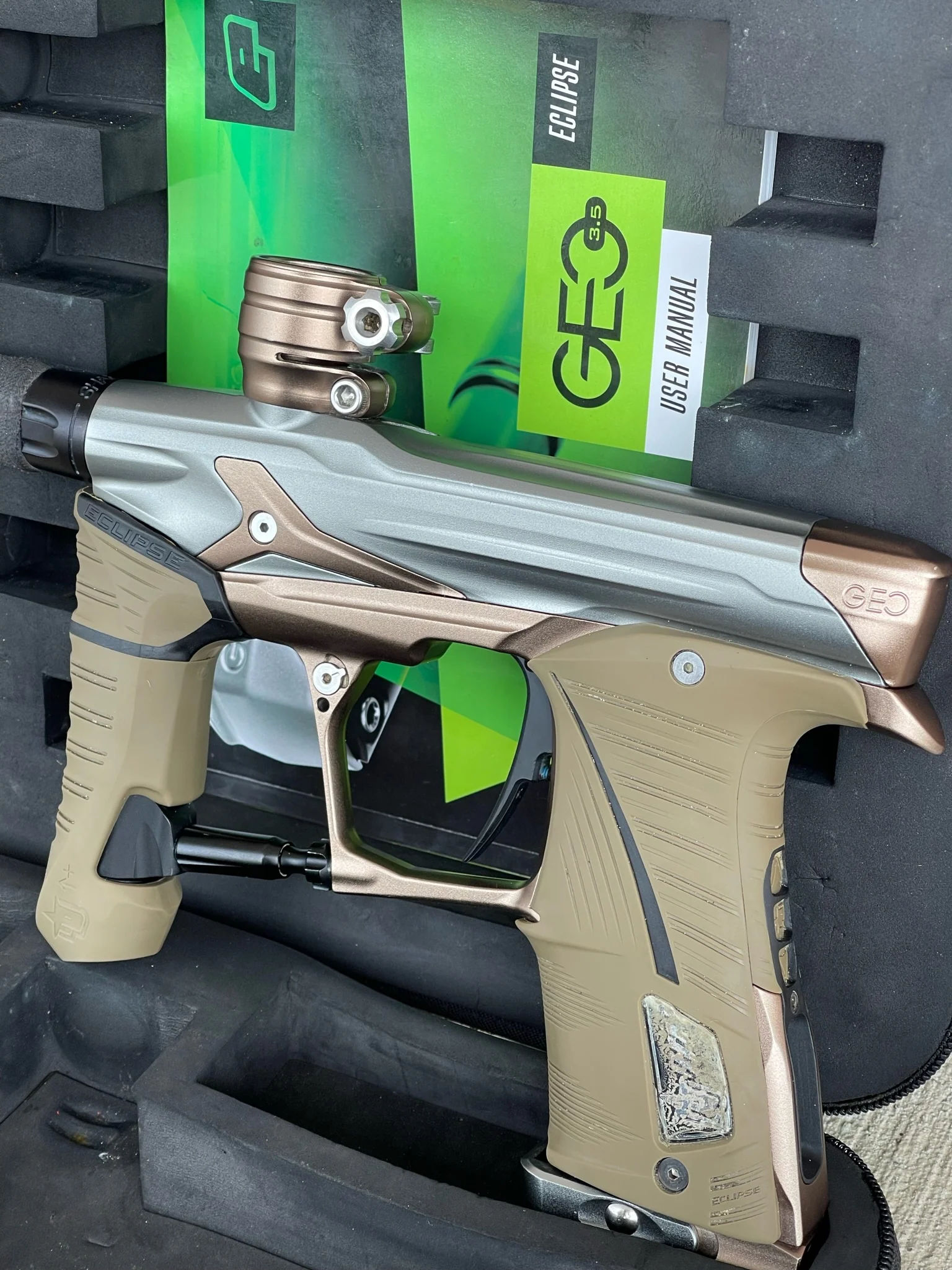 Used Planet Eclipse Geo 3.5 Paintball Gun - Combat 3 w/Tan Grips - Image 2