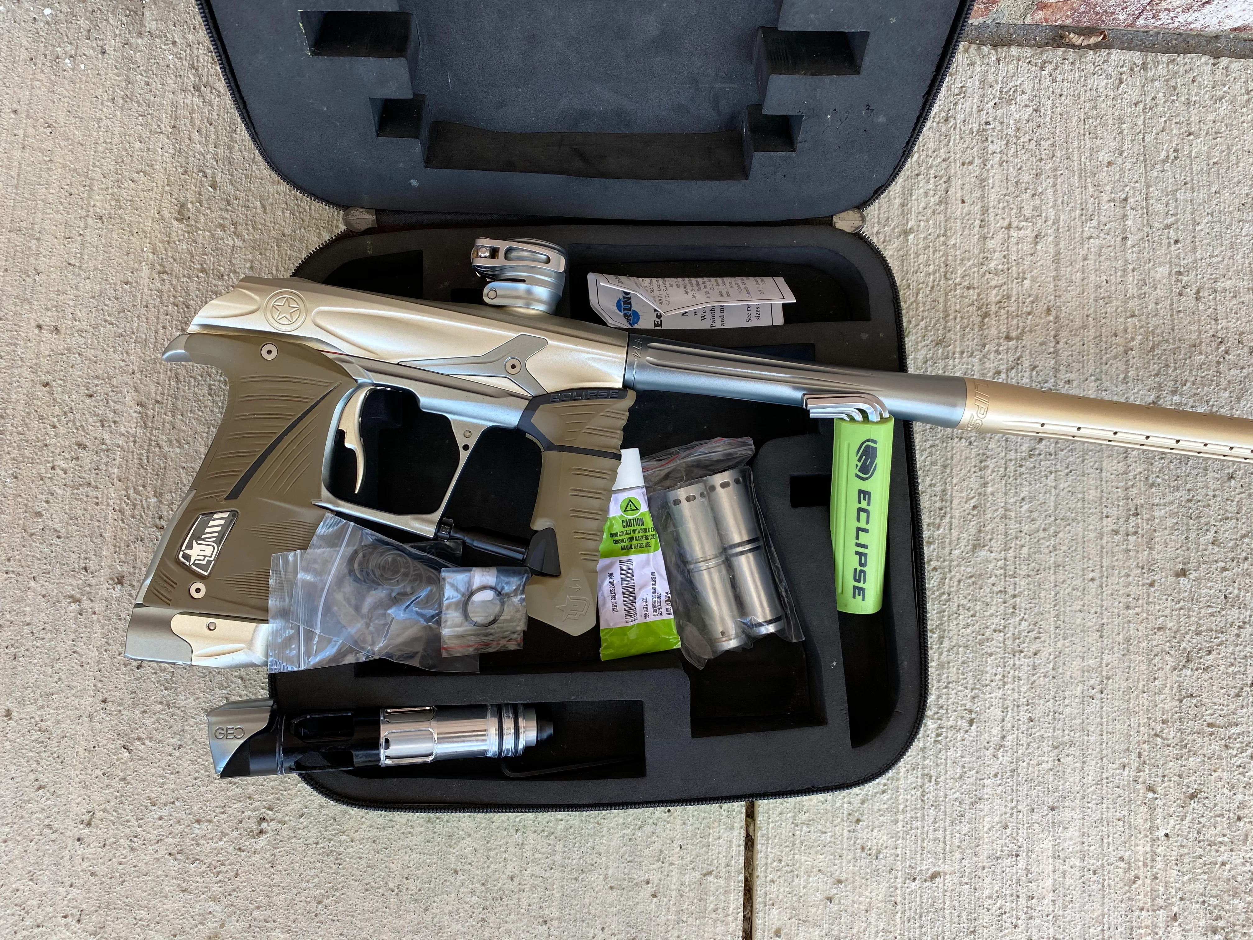 Used Planet Eclipse Geo 3.5 Paintball Gun - Champagne / Gunmetal - Image 4