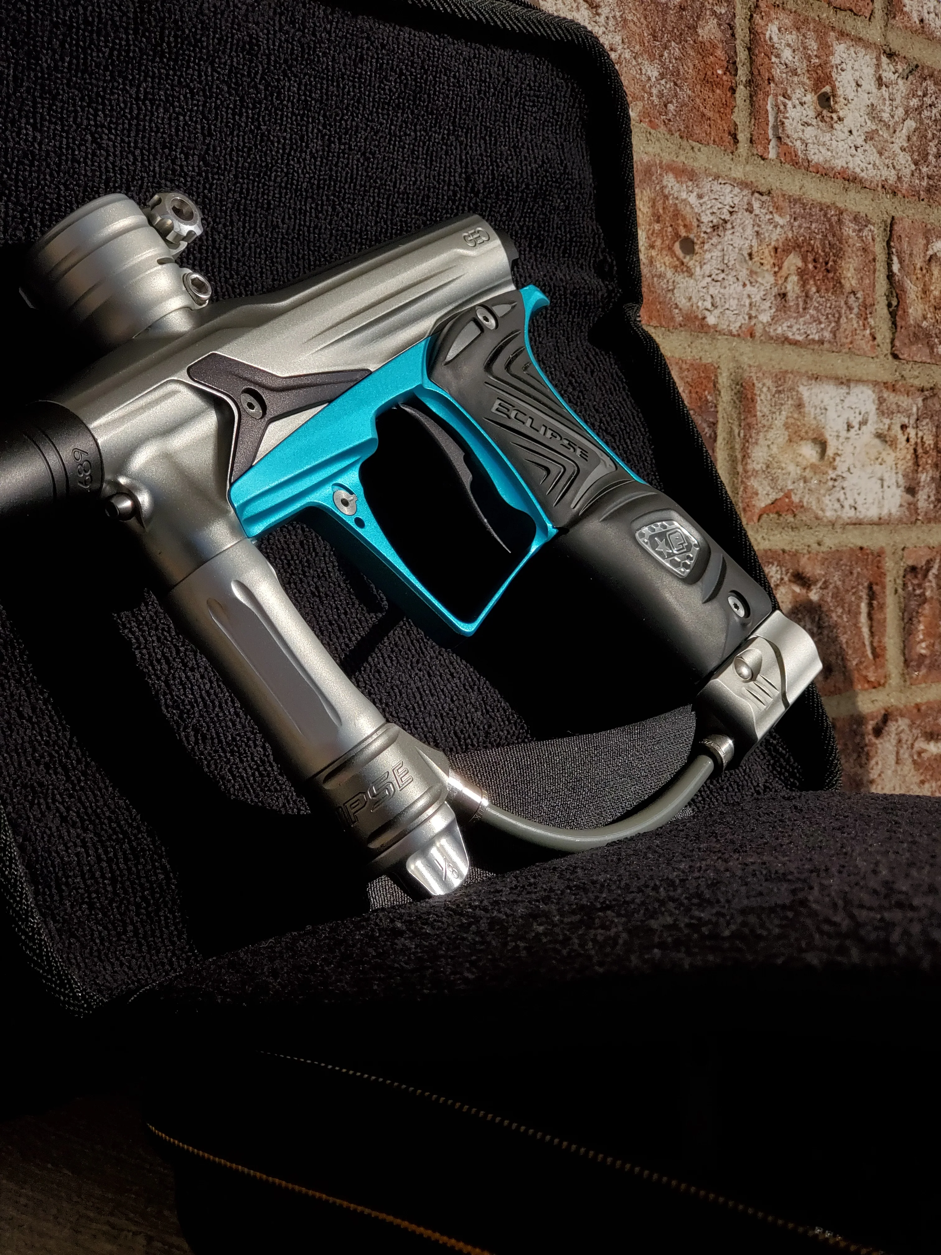 Used Planet Eclipse Geo 3 Paintball Gun - Grey / Black / Silver / Teal - Image 4