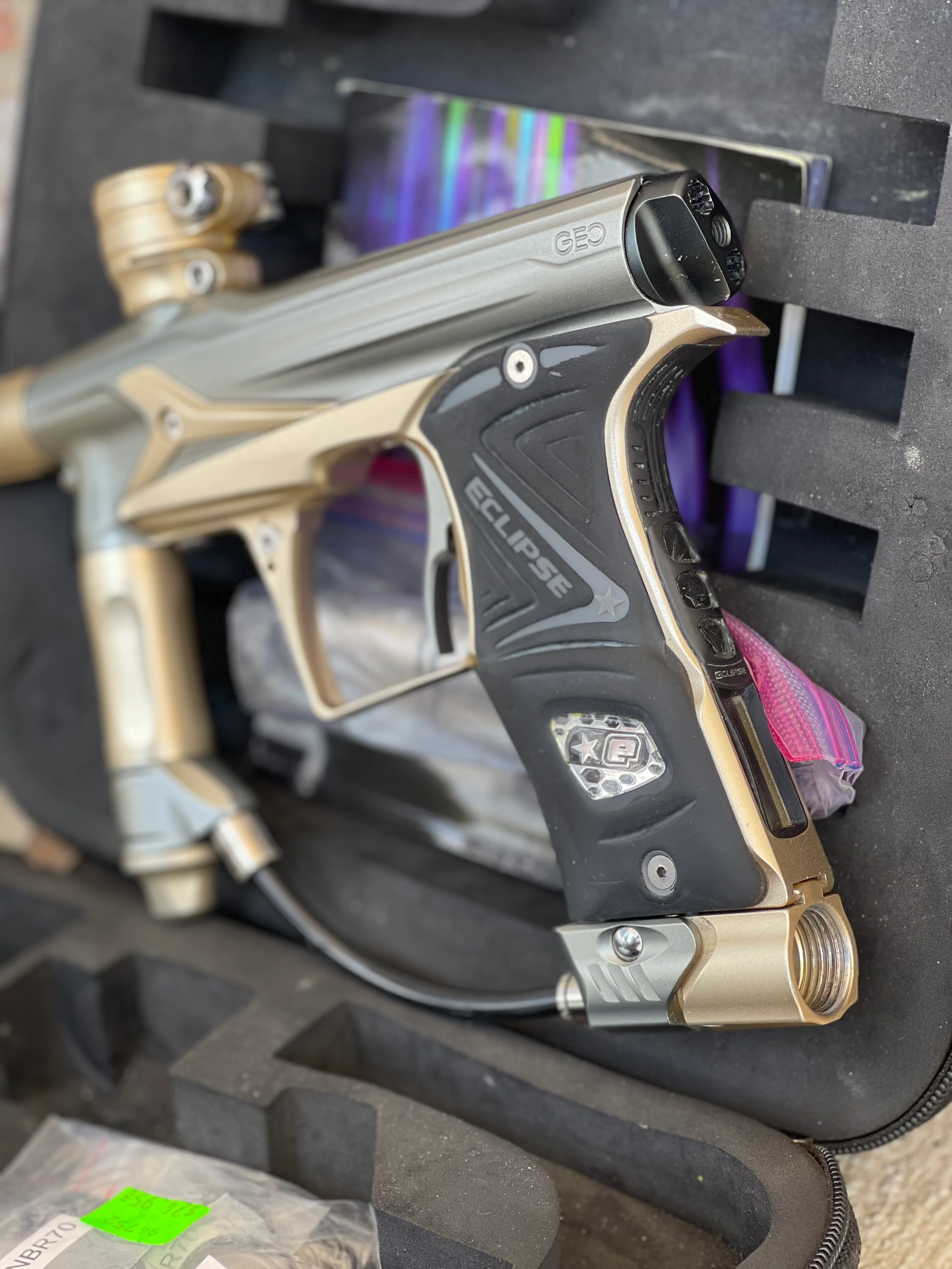 Used Planet Eclipse Geo 3 Paintball Gun Silver / Gold - Image 3