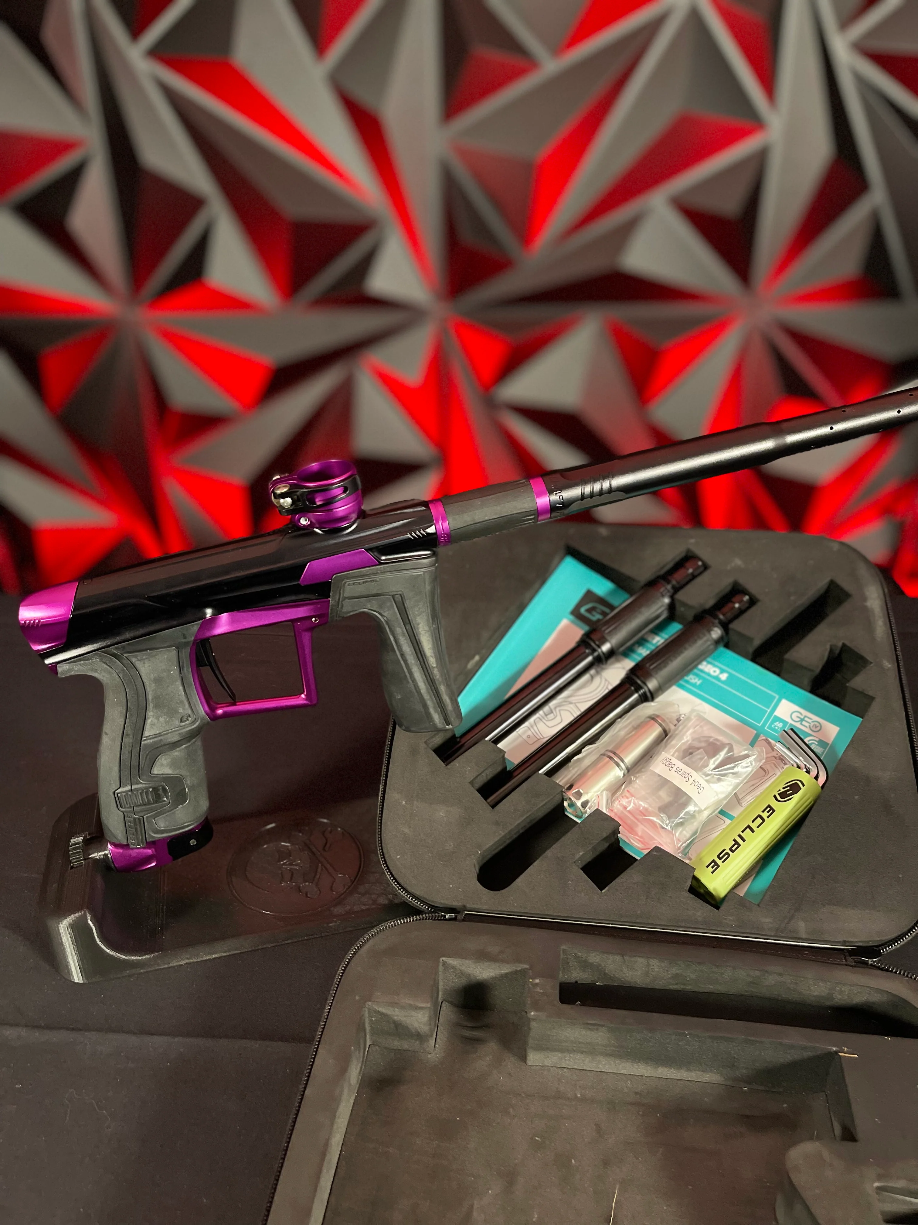 Used Planet Eclipse Geo 4 Paintball Gun - Amethyst w/ 3 FL Backs - Image 7