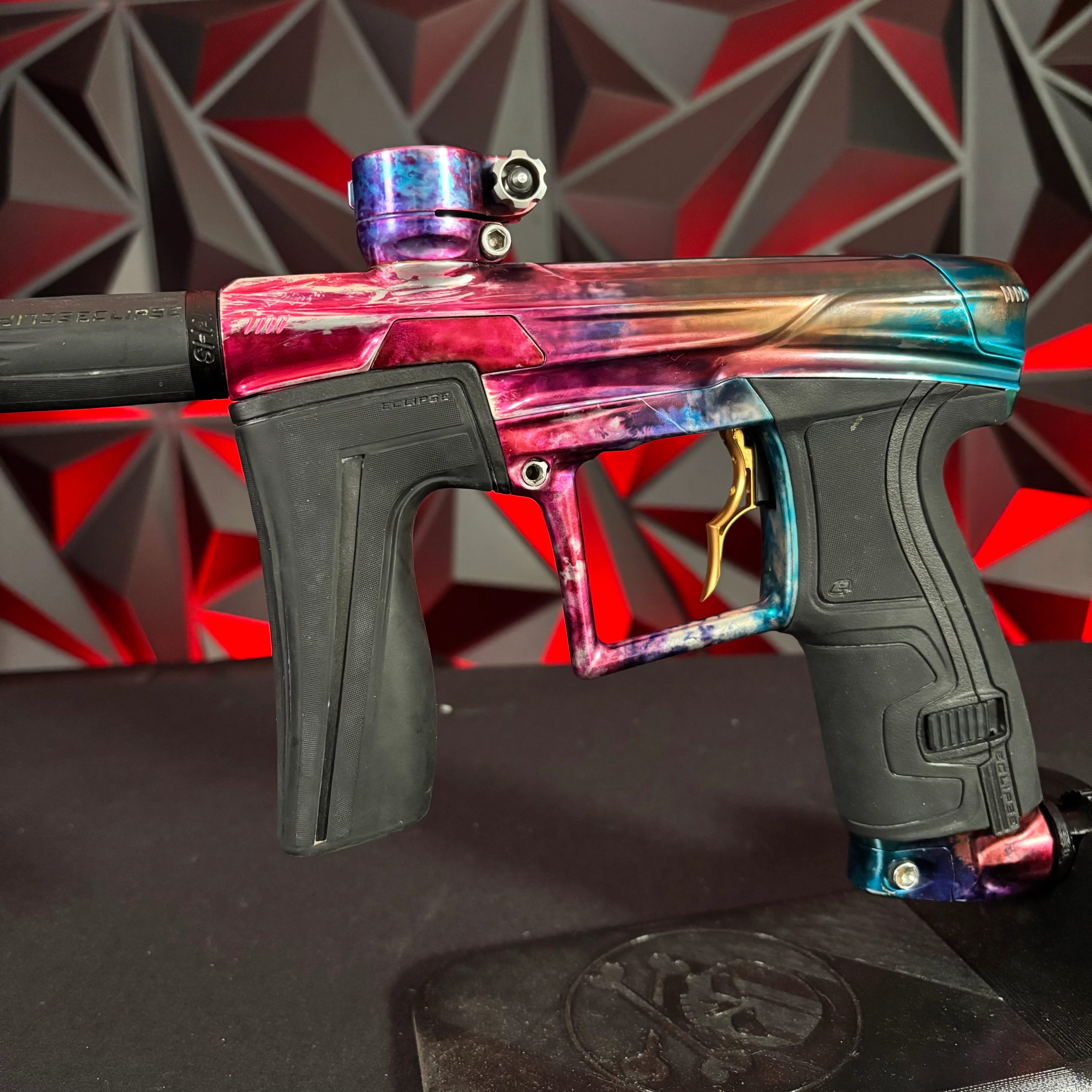 Used Planet Eclipse Geo 4 Paintball Gun - Purple/ Pink/ Blue acid splash - Image 5