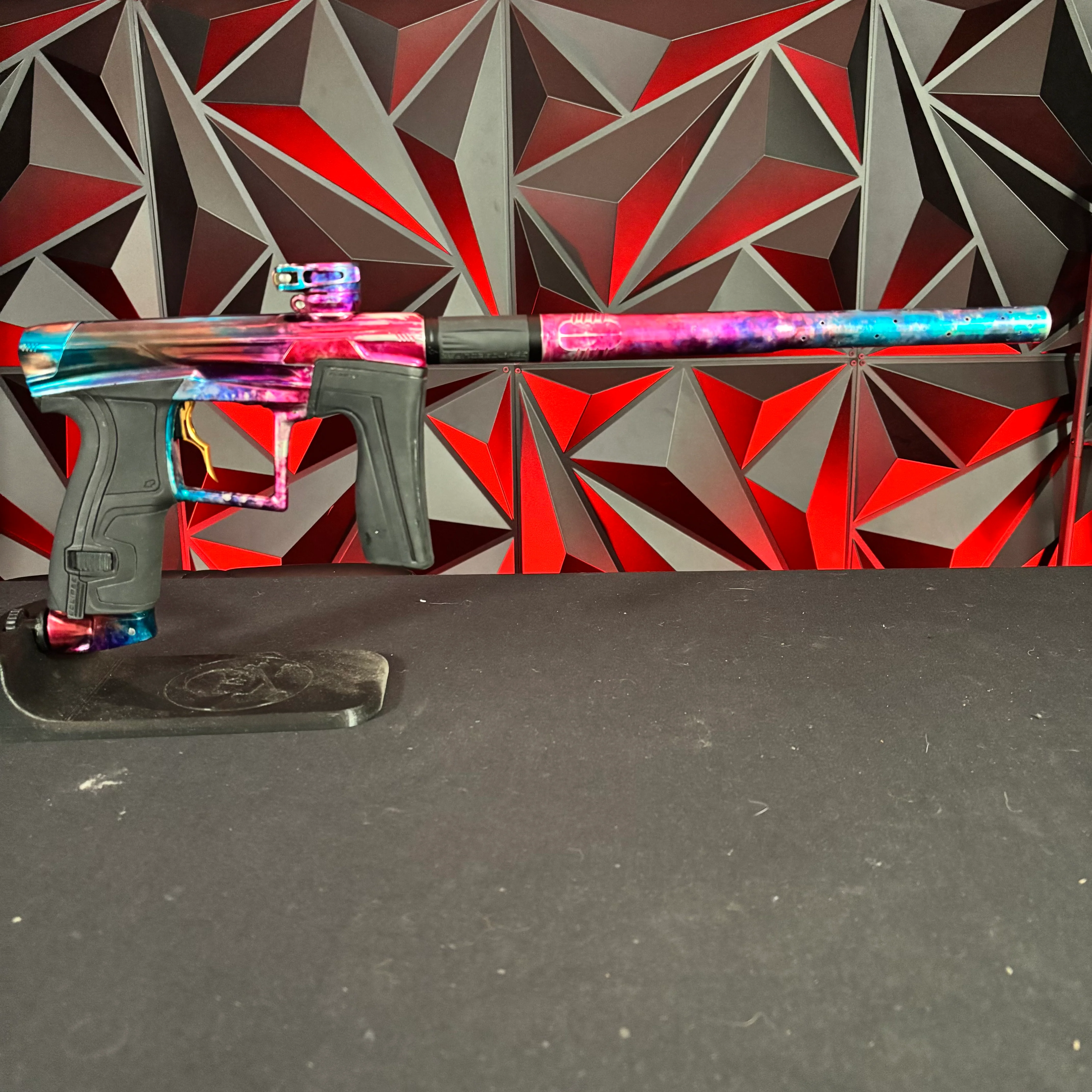 Used Planet Eclipse Geo 4 Paintball Gun - Purple/ Pink/ Blue acid splash - Image 6