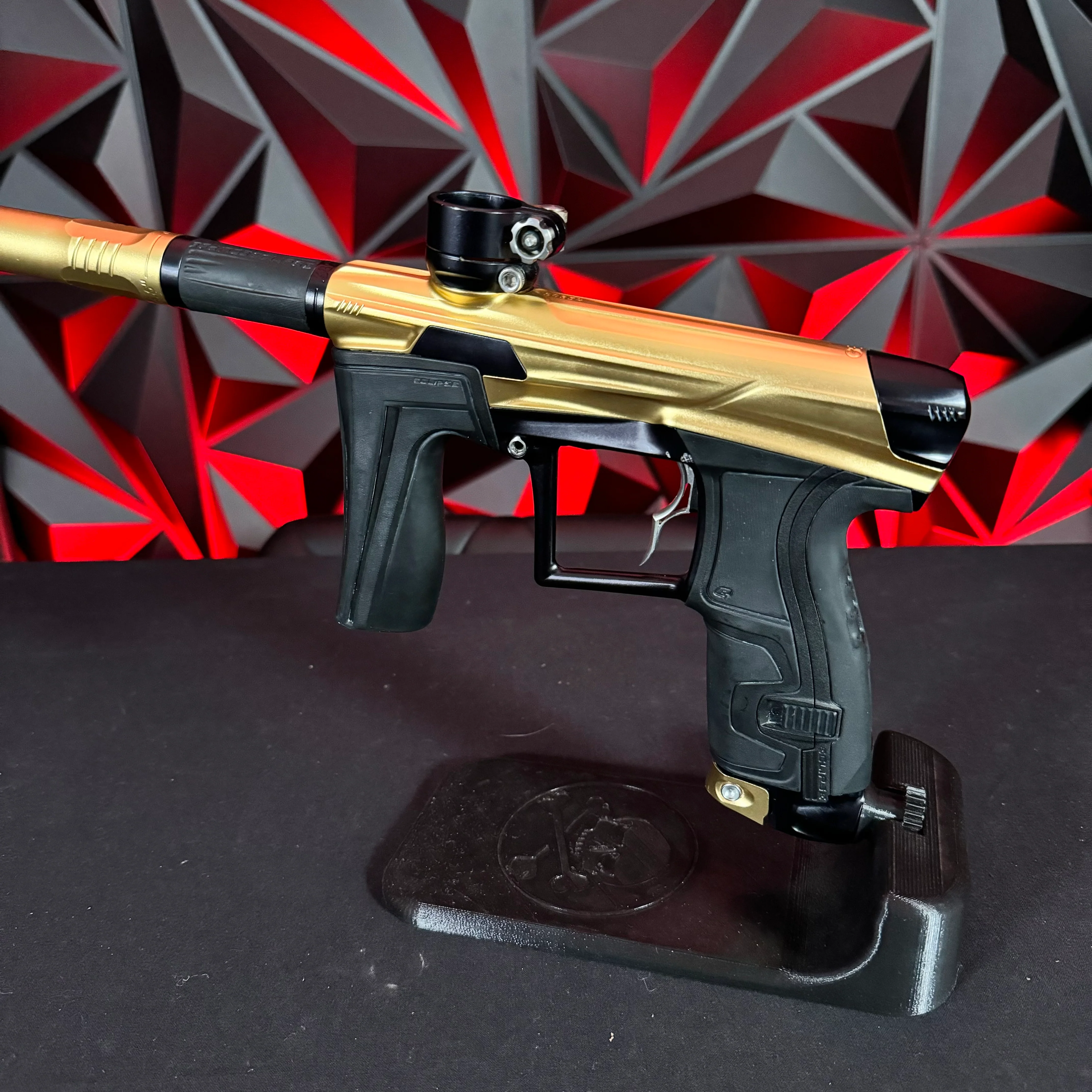 Used Planet Eclipse Geo 4 Paintball Gun - Gold/Black w/Infamous Deuce Trigger - Image 3