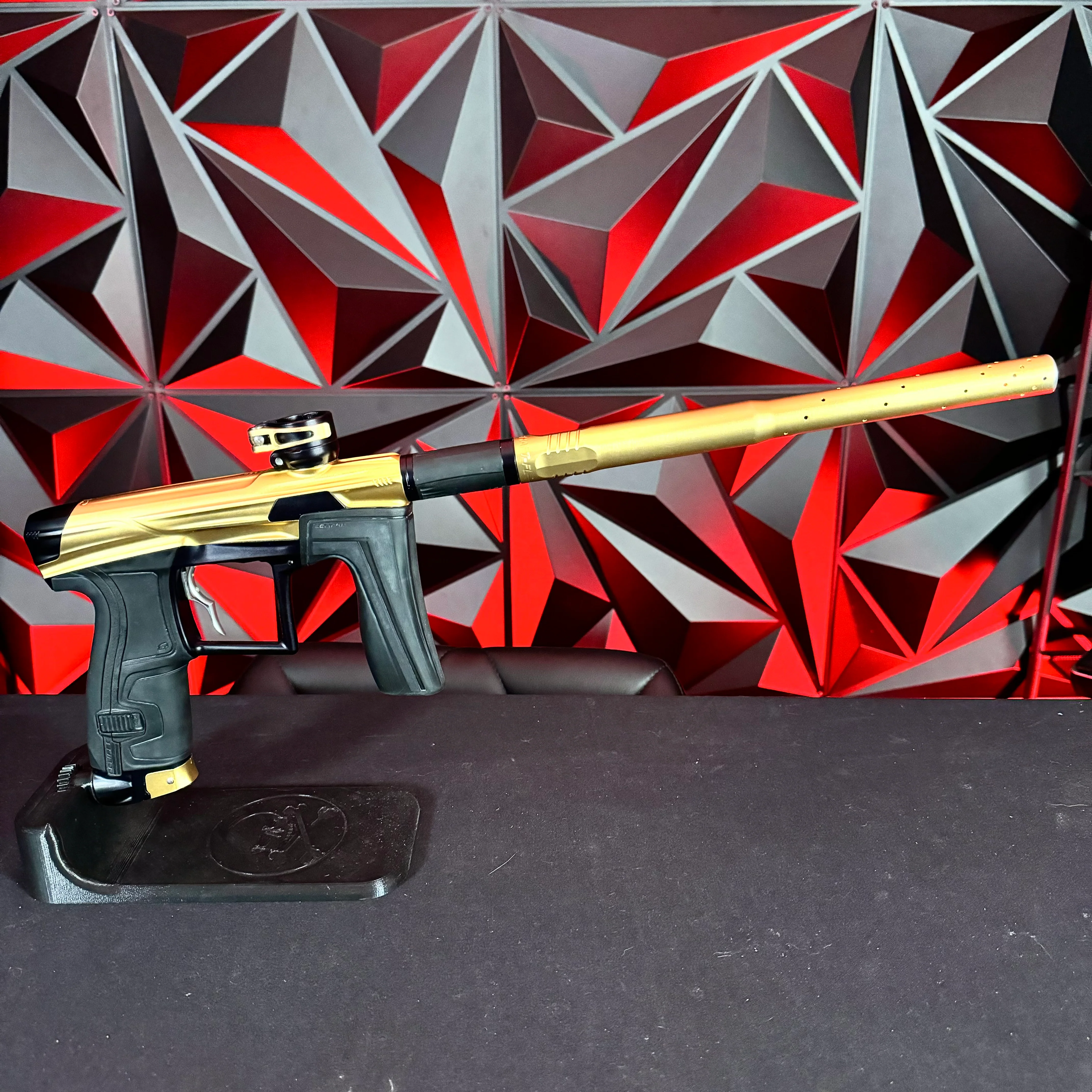 Used Planet Eclipse Geo 4 Paintball Gun - Gold/Black w/Infamous Deuce Trigger - Image 6