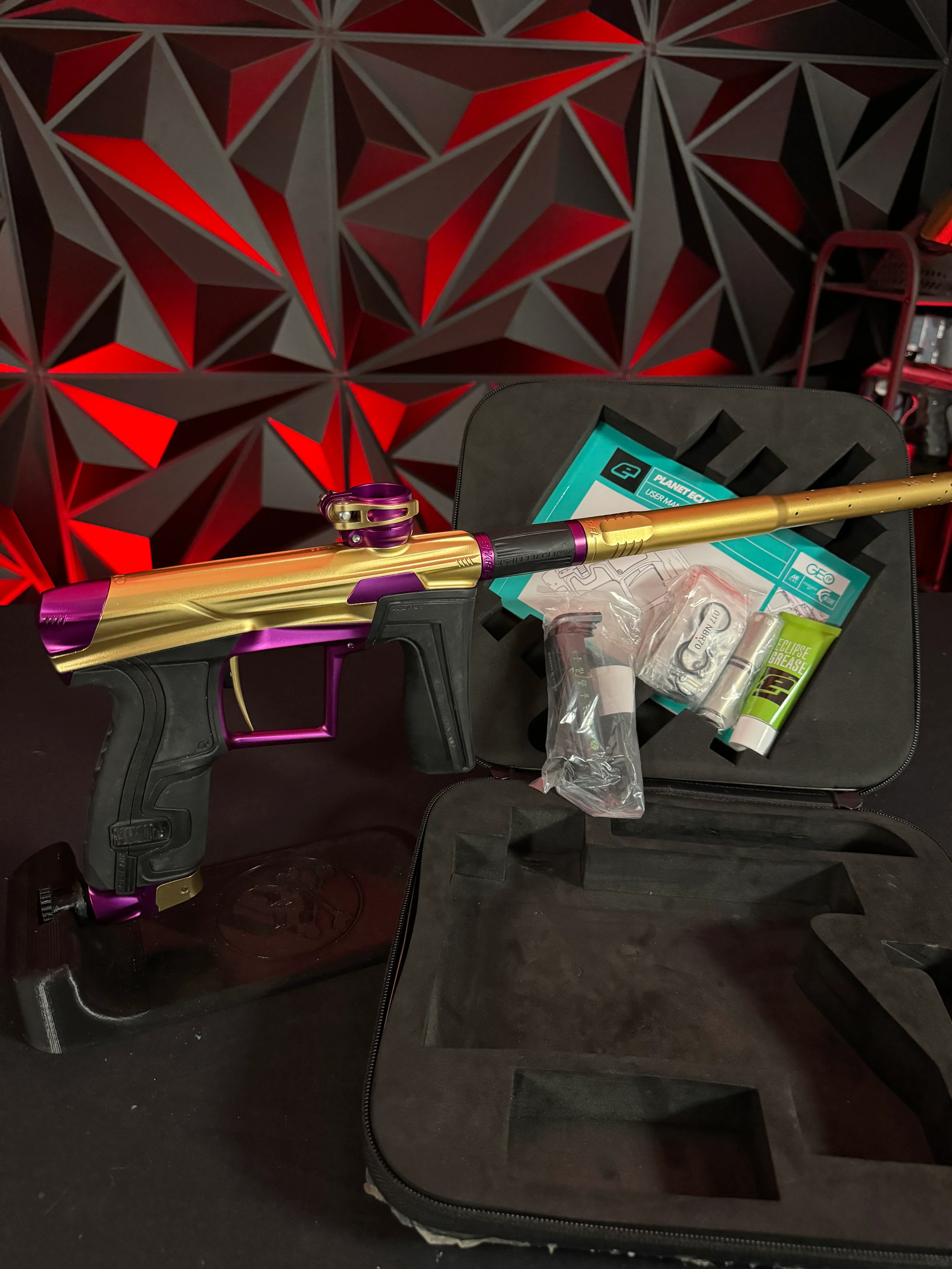 Used Planet Eclipse Geo 4 Paintball Gun - Gold/Purple - Image 7