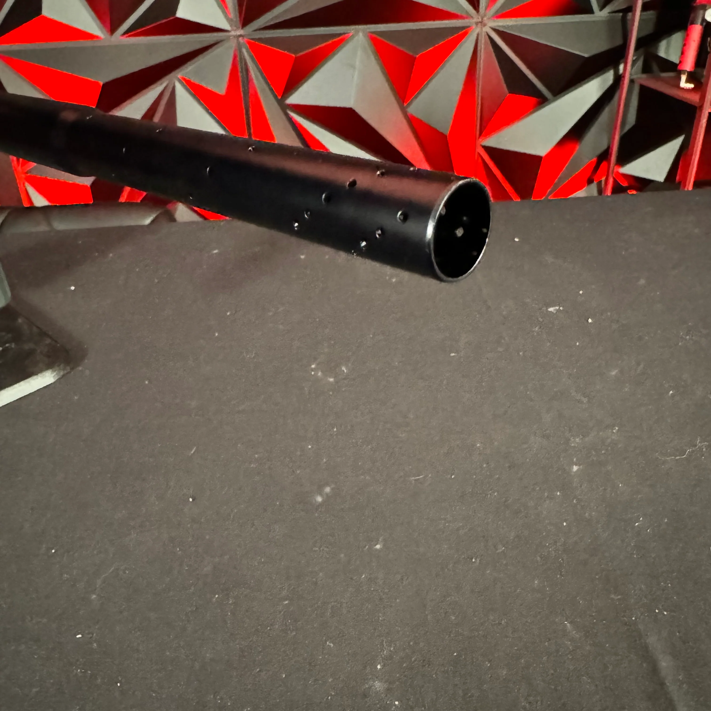 Used Planet Eclipse Geo 4 Paintball Gun - Silver/Red Acid Wash Fade w/Lightning Bolts, Infamous Trigger - Image 9