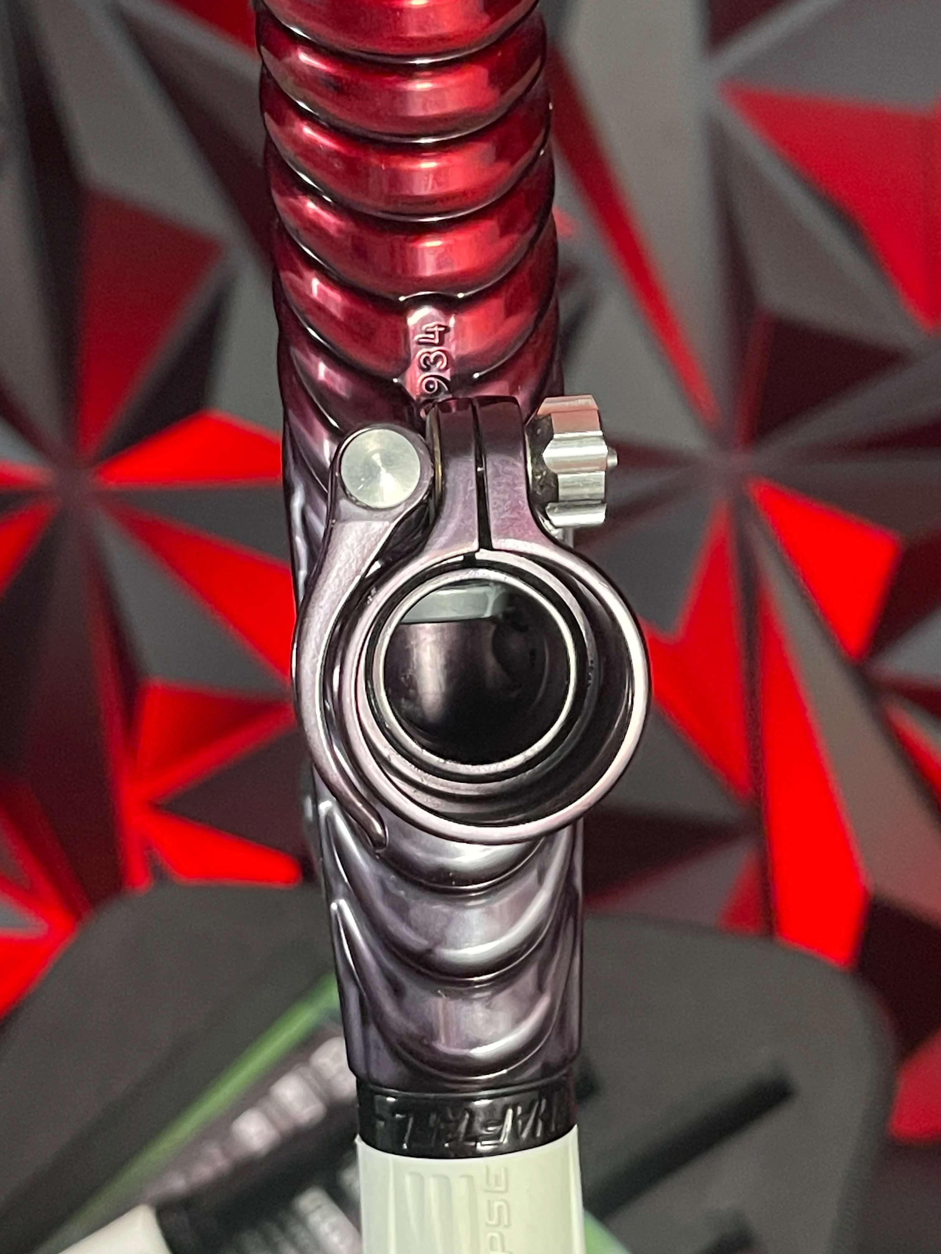 Used Planet Eclipse Geo 4 Twister Paintball Gun - Red/Grey Acid Wash - Image 12