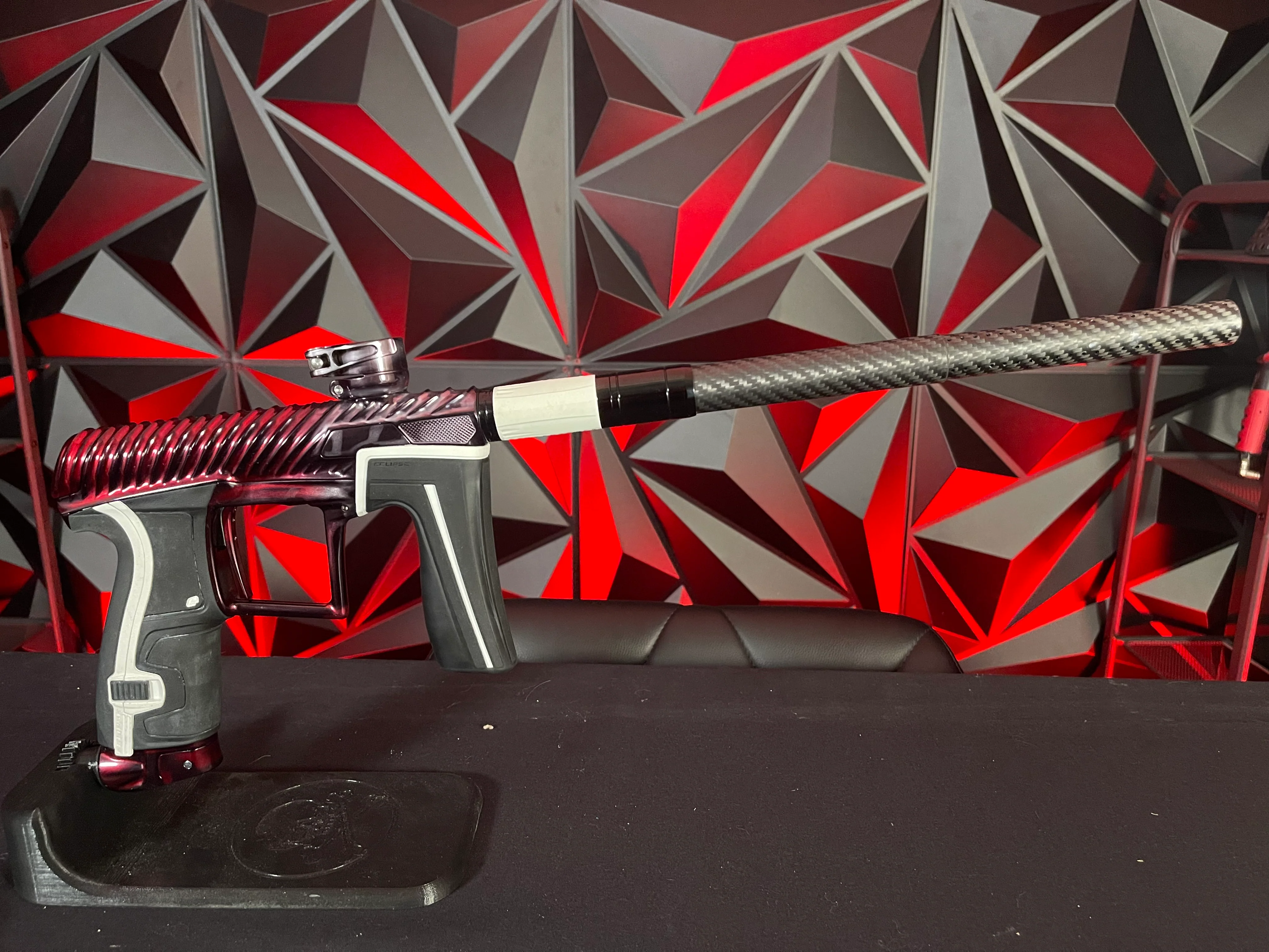 Used Planet Eclipse Geo 4 Twister Paintball Gun - Red/Grey Acid Wash - Image 7