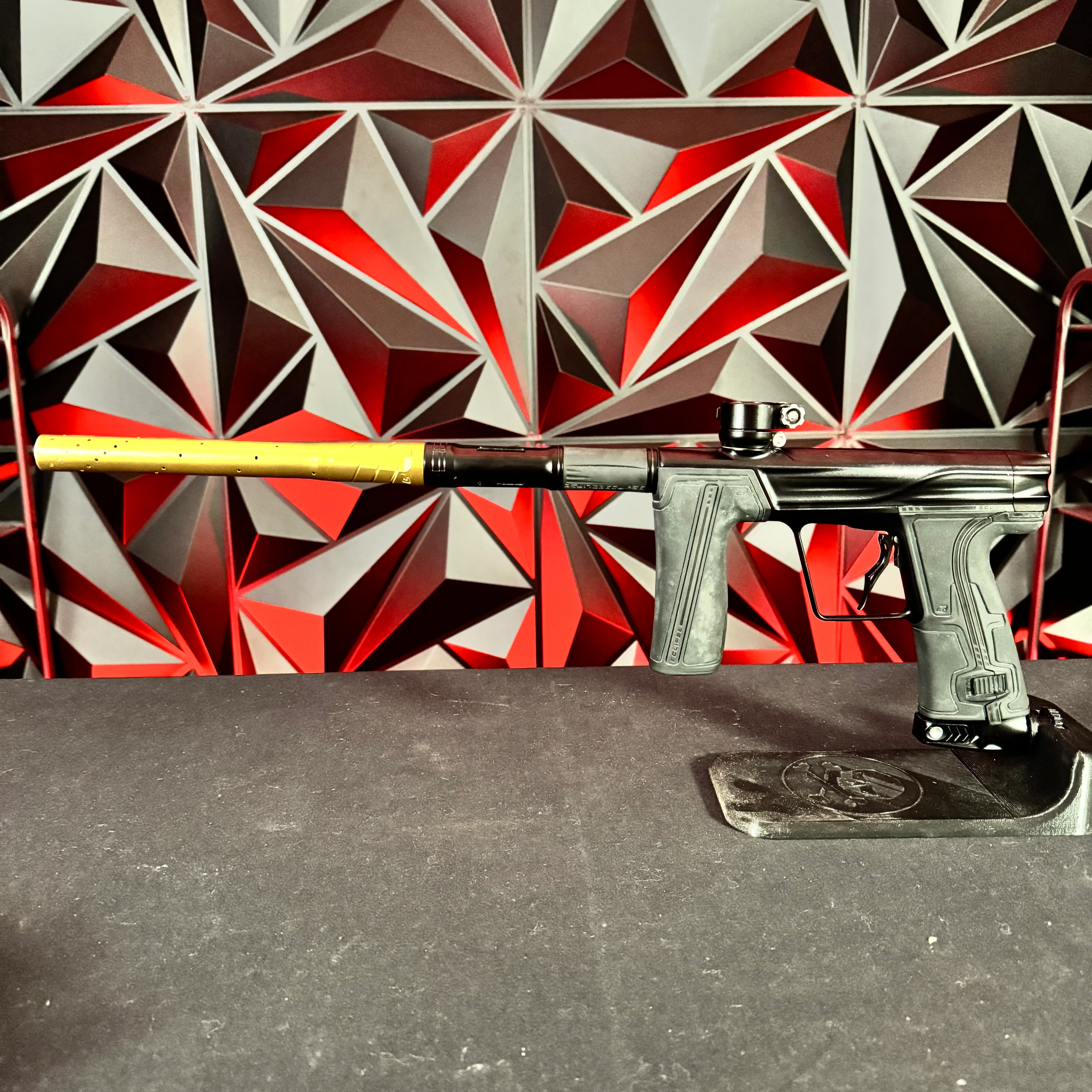 Used Planet Eclipse Geo R5 Paintball Gun - Midnight w/ Gold Tip & Infamous Deuce Trigger - Image 7