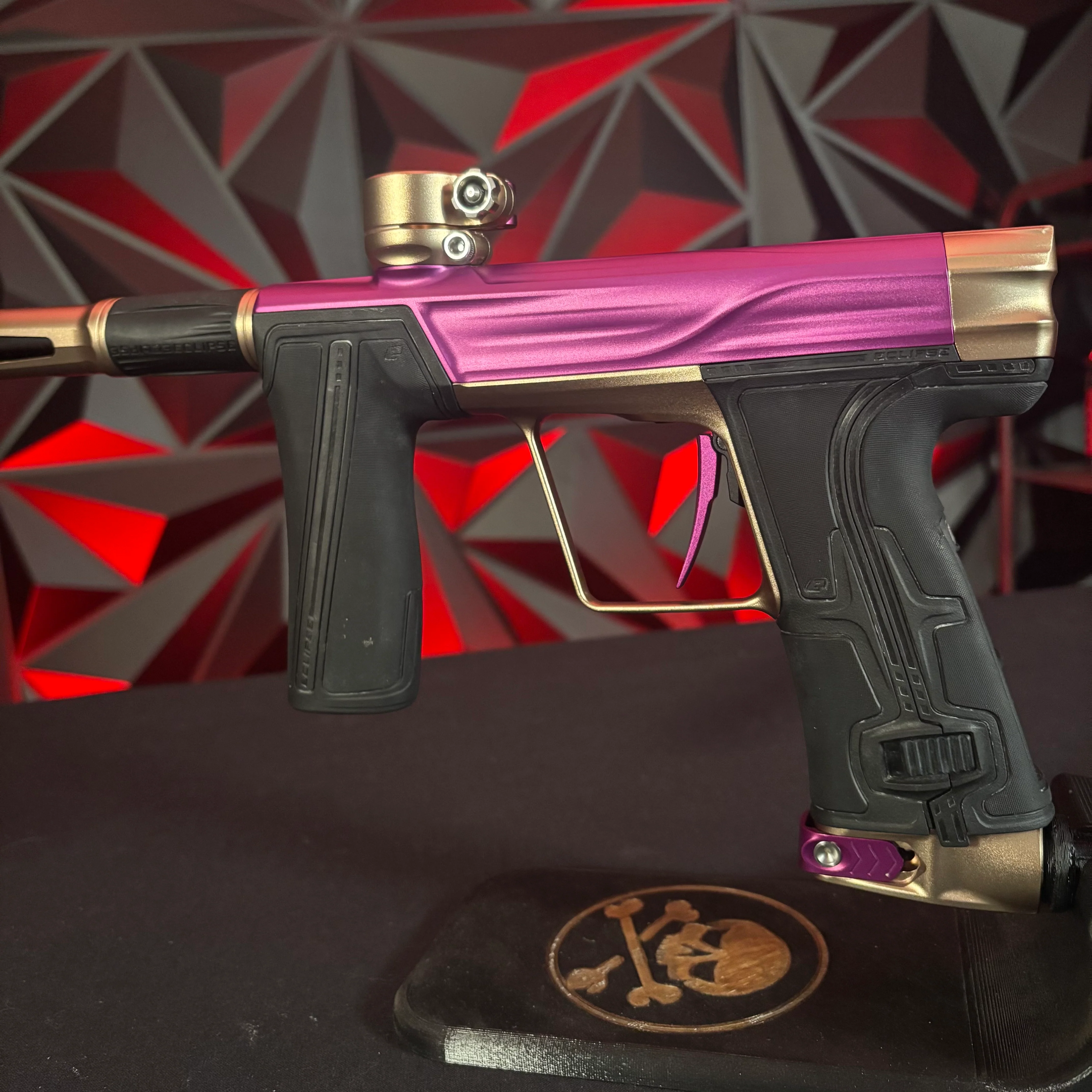 Used Planet Eclipse Geo R5 Paintball Gun - Purple/Sandstone - Image 3