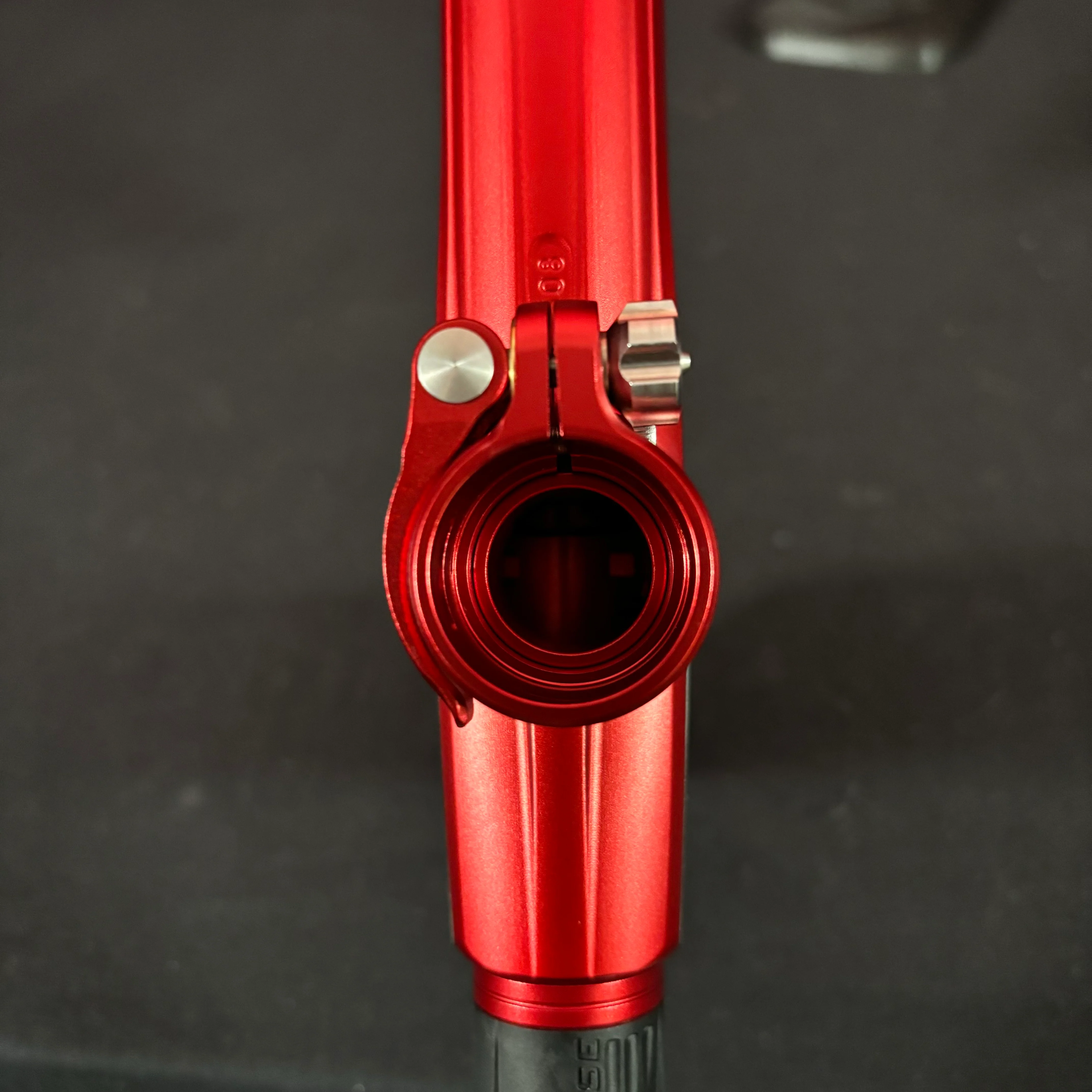 Used Planet Eclipse Geo R5 Paintball Gun - Red w/ Infamous Deuce Trigger & 2 PWR Inserts - Image 9